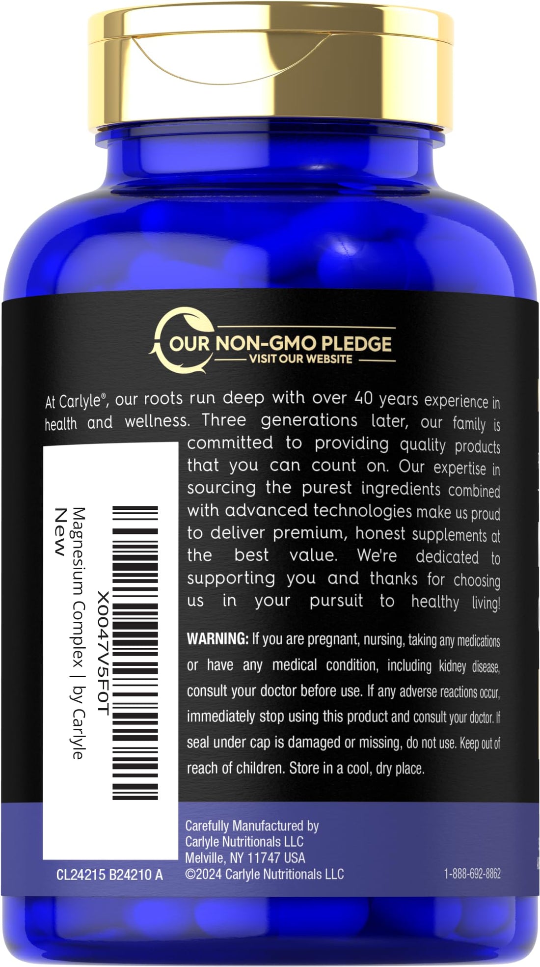 Magfusion-10 Magnesium Complex Supplement 745mg | 120 Capsules | 10 in 1 Blend | Vegetarian, Non-GMO, Gluten Free