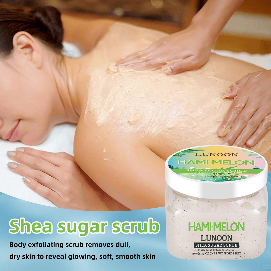 Coconut Sugar Scrub Exfoliating Body Scrub Removes Dead, Dry Skin for Hydrating, Gently Exfoliate Body Hand and Foot Scrub, Moisturized Skin for Unisex