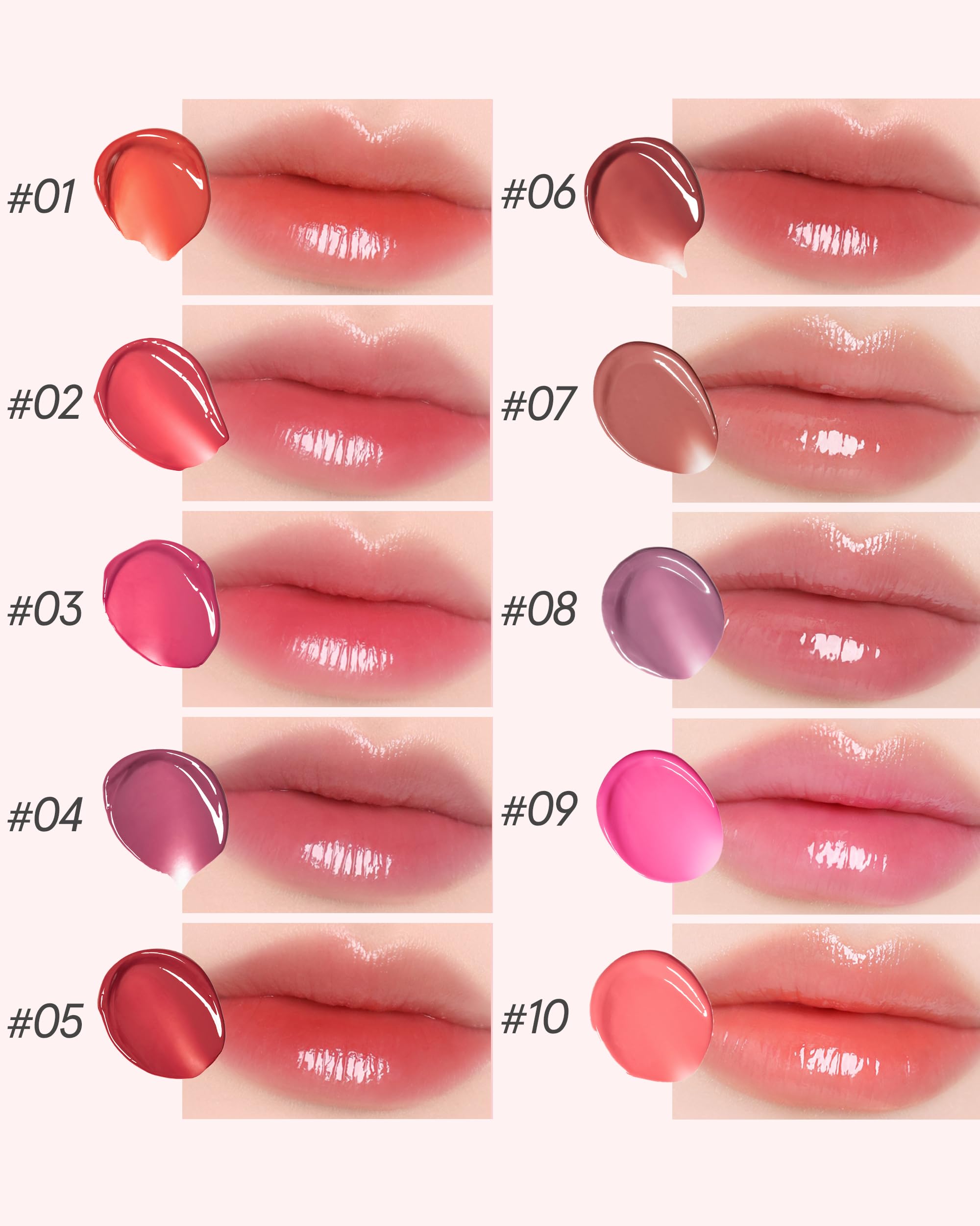 THESAEM Saemmy's Ade Shot Tint - Korean Lip Titnt, Water Gel Lip Stain with Plump Glowy Moisturizing Finish, Buildable Radiant Gloss, Long-Lasting Comfort, 0.1 fl.oz. (05 Rose Hibiscus)