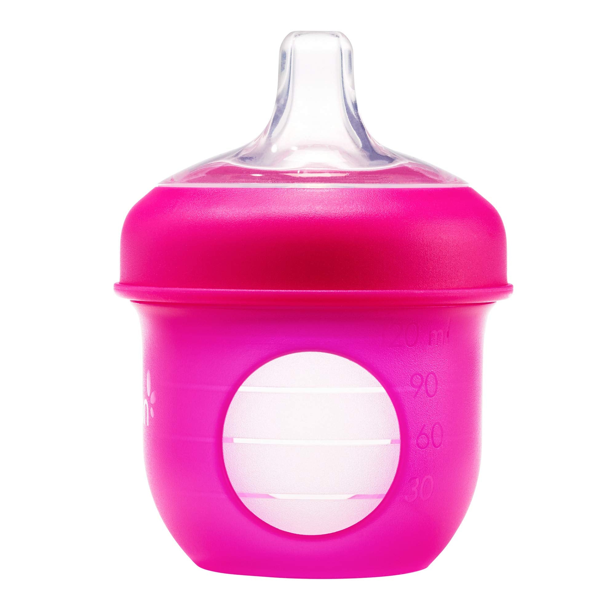 Boon Nursh Silicone Sippy Cup Lid - Convertible Transitional Sippy Spouts for Nursh Baby Bottles - Sippy Cup Lids for Babies - Baby Feeding Supplies - Ages 6 Months and Up - 3 Count