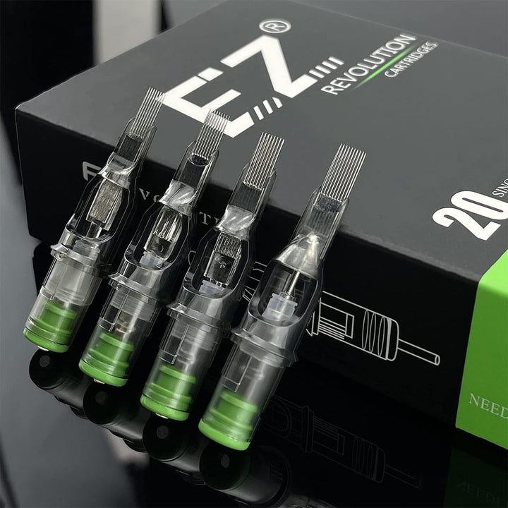 New-C1213M1-1: Eztat2 New Revolution Tattoo Needle Cartridges #12 Regular 13 Magnum Long Taper 20Pcs(New-C1213M1-1)