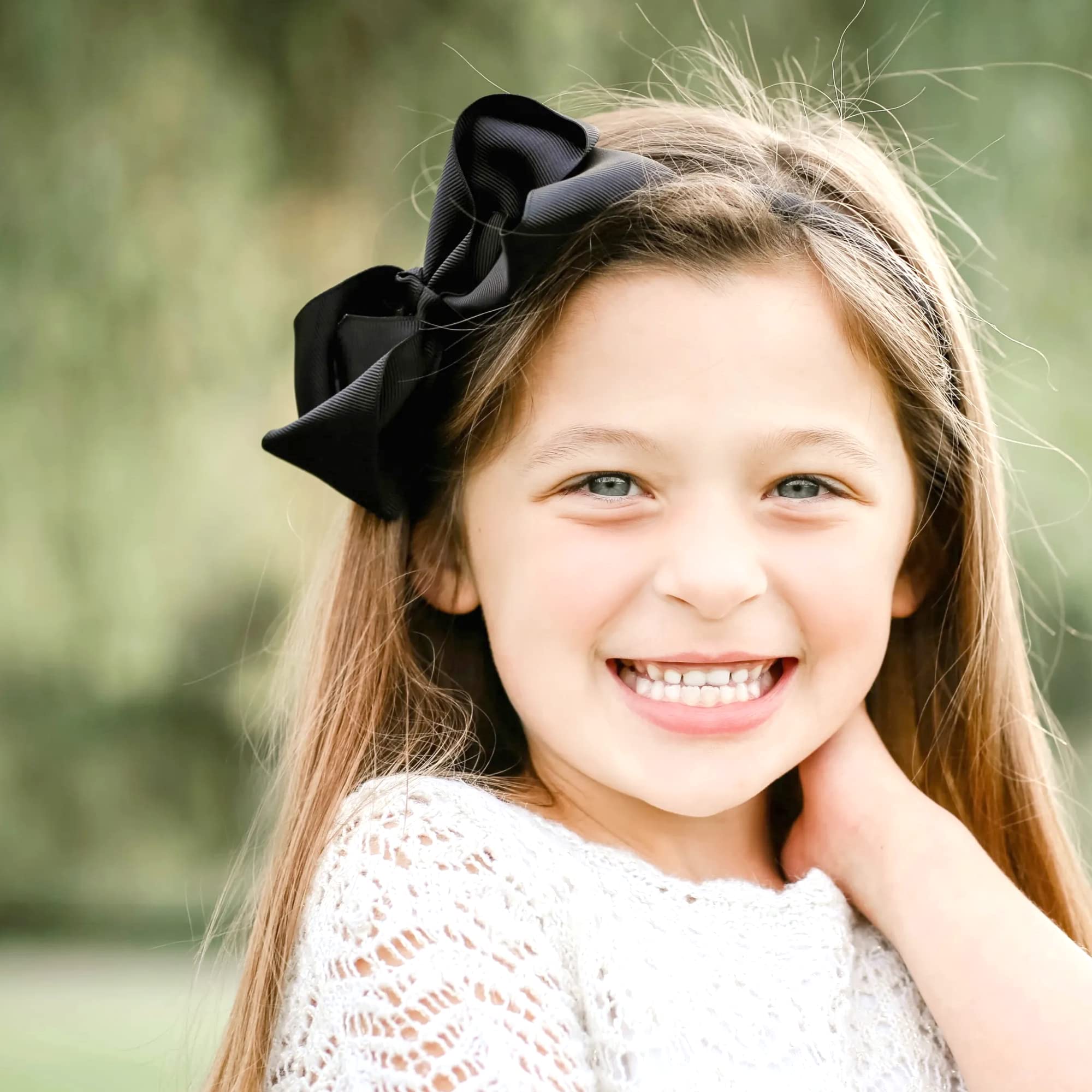 DED 16 Pack Hair Bows Plastic Hair Headband Grosgrain Ribbon Headbands Hair Hoops Hair Accessories for Baby Girls Kid