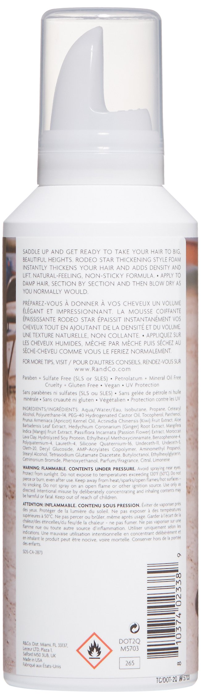 R+Co Rodeo Star Thickening Style Foam, 5 oz.