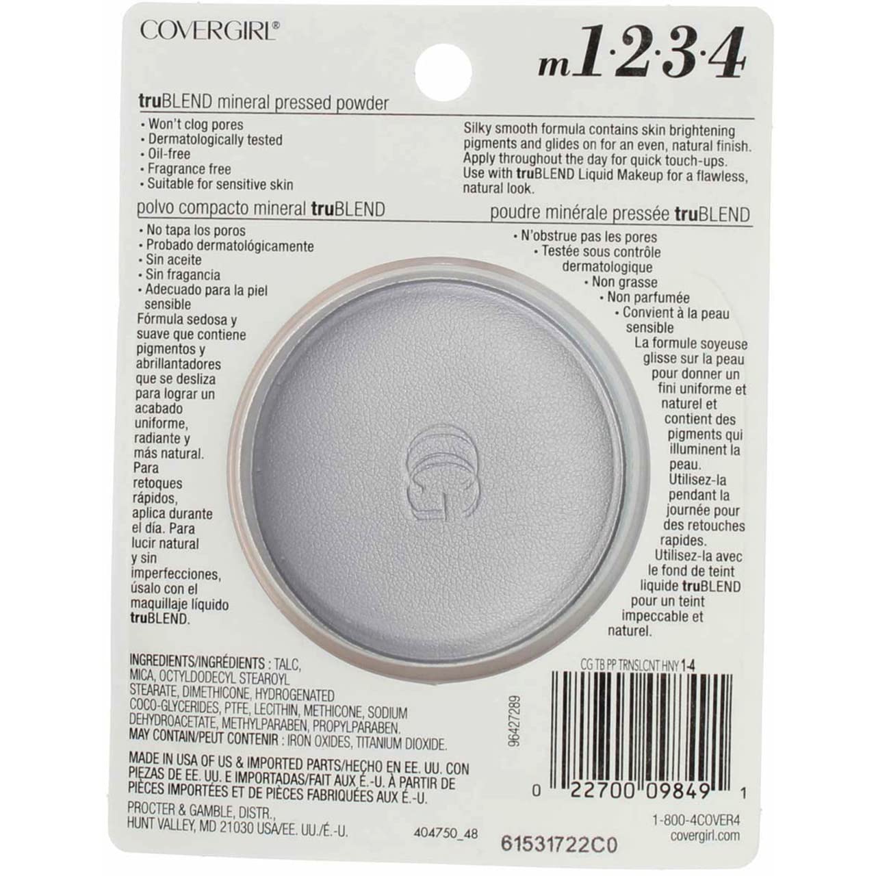 CoverGirl Trublend Pressed Powder Translucent Honey 3 0.39-Ounce Packages (Pack of 2)