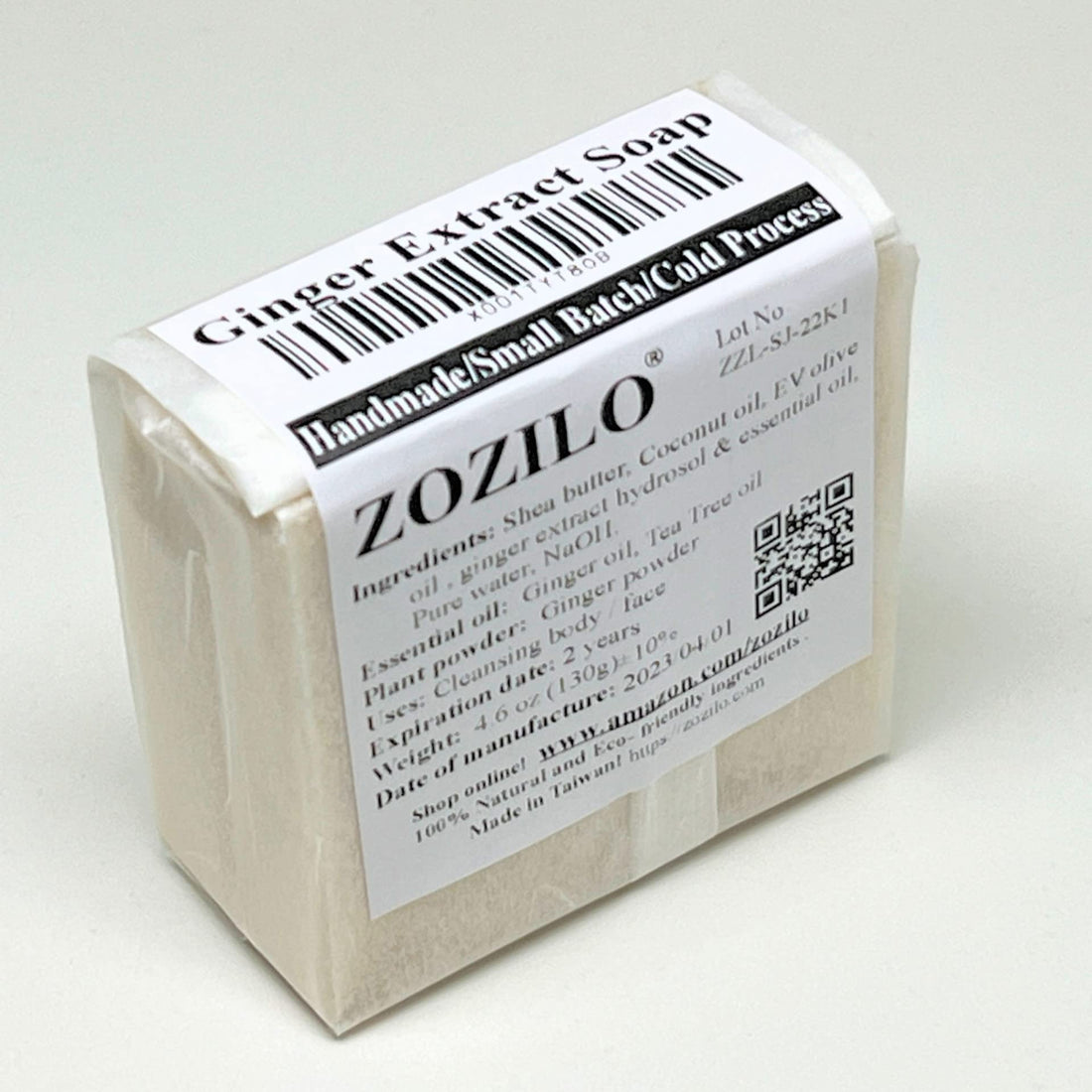 zozilo Soap - Ginger Extract - Shea Butter Soap - Olive Oil Soap - Ginger oil, Tea Tree oil Soap - Palm Oil Free - Handmade Soap - 4.6 oz