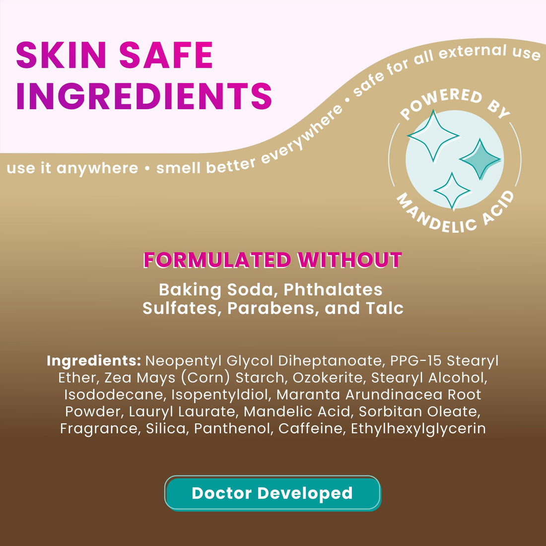 Lume Whole Body Deodorant - Smooth Solid Stick - 72 Hour Odor Control - Doctor Developed - Aluminum Free, Baking Soda Free and Skin Loving - 2.6 Ounce (Pack of 2) (Vanilla Bliss)