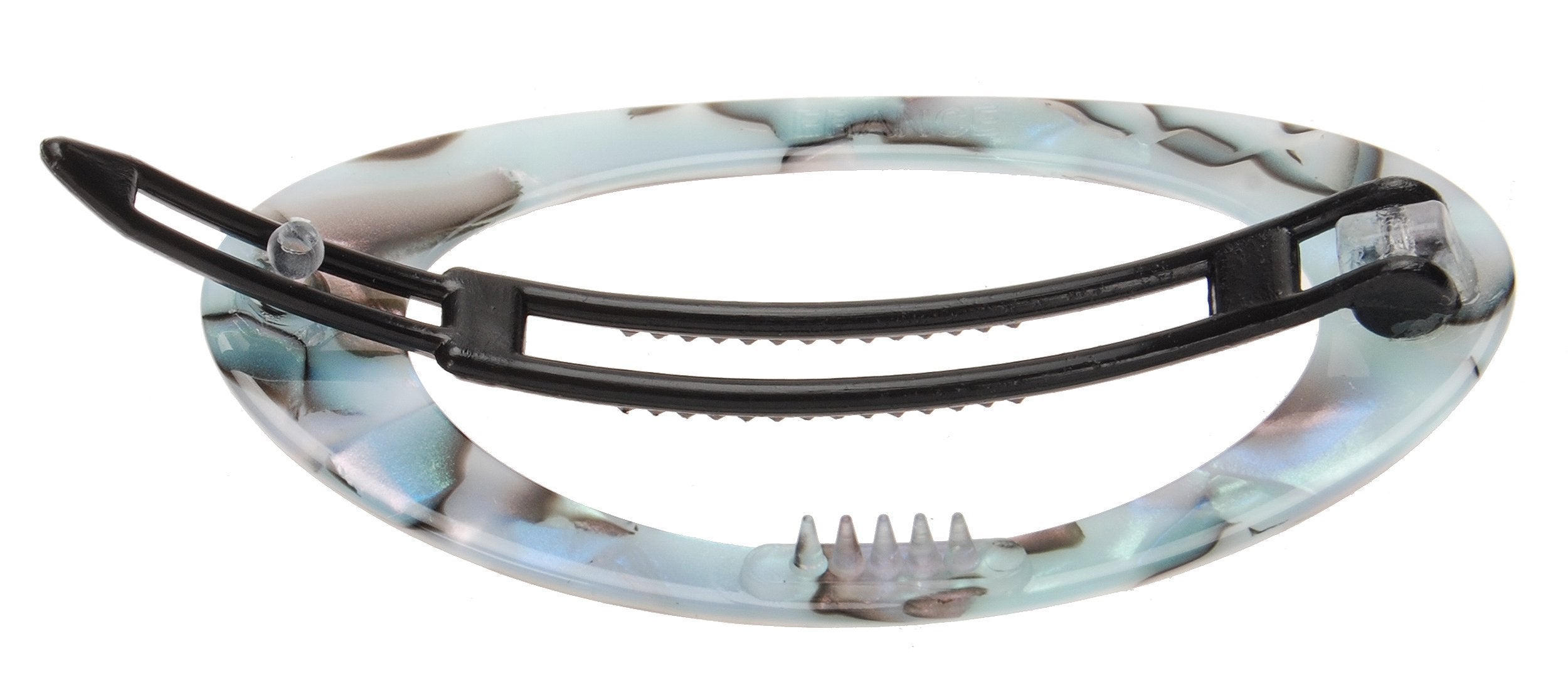 South Sea : France Luxe Cutout Oval Plastic Tige Boule Barrette - South Sea