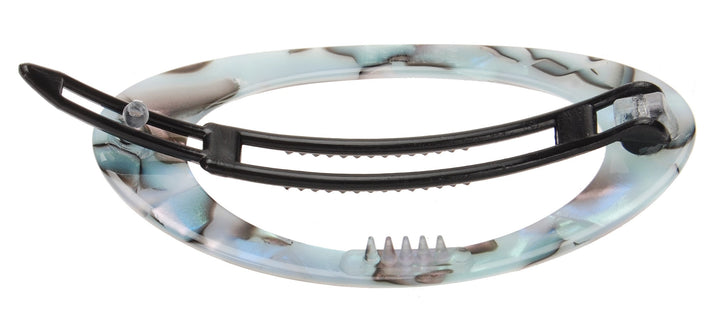 South Sea : France Luxe Cutout Oval Plastic Tige Boule Barrette - South Sea