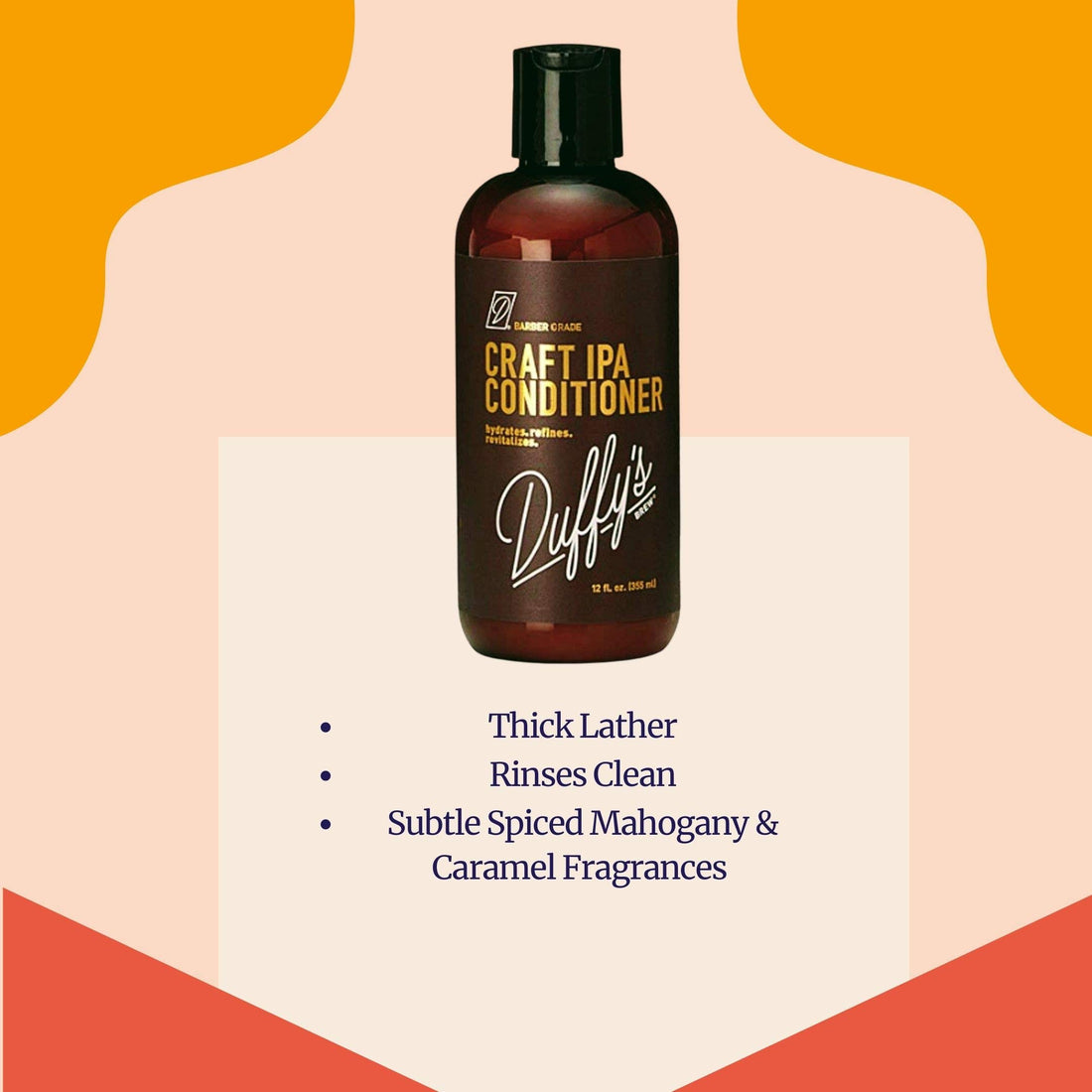 Duffy's Brew Premium IPA Craft Beer Conditioner - 12oz. Sulfate, Paraben & Phthalate Free. 100% Vegan. Moisturizes, Nourishes, Seals, Protects & Color Safe … (12 fl oz)