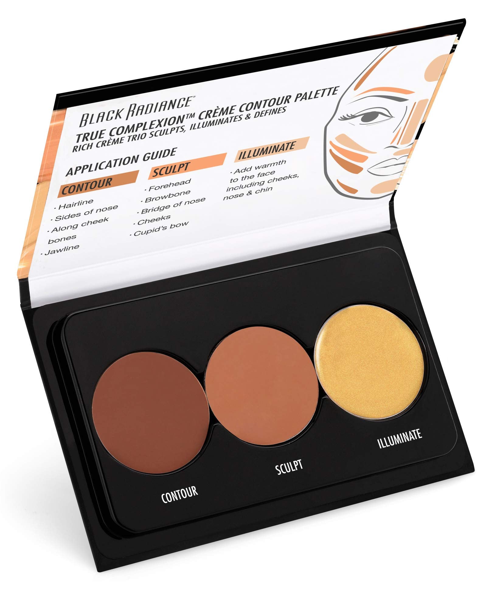 Black Radiance True Complexion Creme Contour Palette, Light to Medium, 7.5 Gram