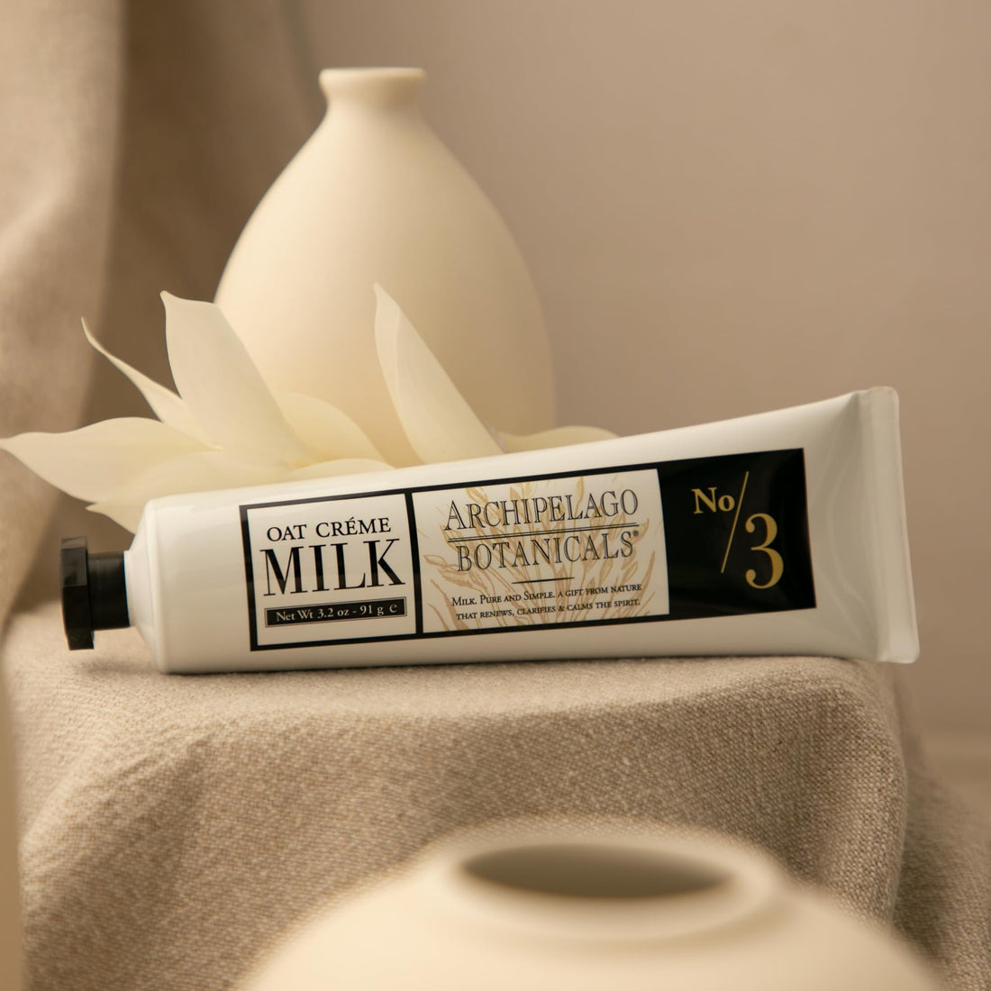 Archipelago Botanicals Oat Milk Body Creme Tube 3.2 oz cream
