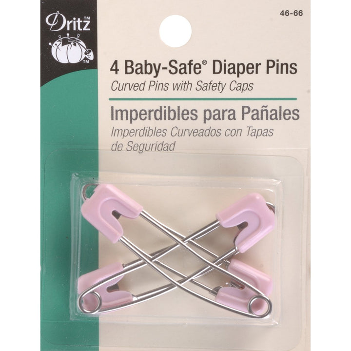 Dritz Pastel Baby-Safe, 4 Count, Assorted Colors Diaper Pins