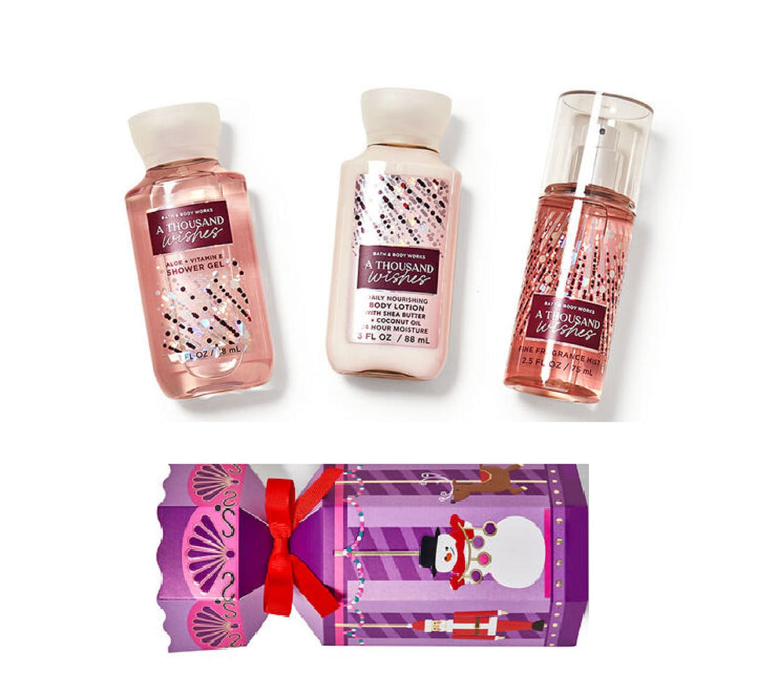Bath & Body Works A Thousand Wishes Mini Gift Box Set, Lotion, Gel & Mist, 3 Fl Oz