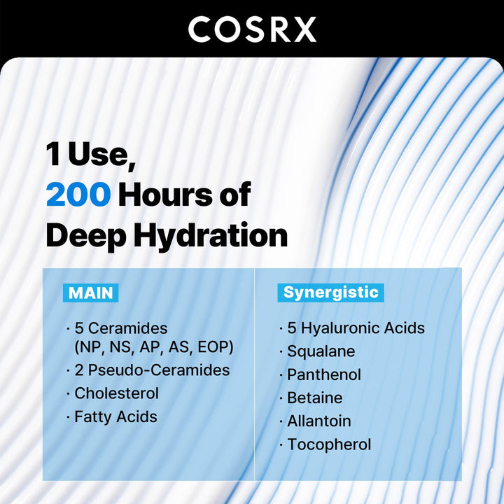 COSRX Ceramide Skin Barrier Moisturizer for Face with 7 Ceramides, Hyaluronic Acid & Panthenol for All Skin Types, 2.7 fl.oz, Korean Skin Care