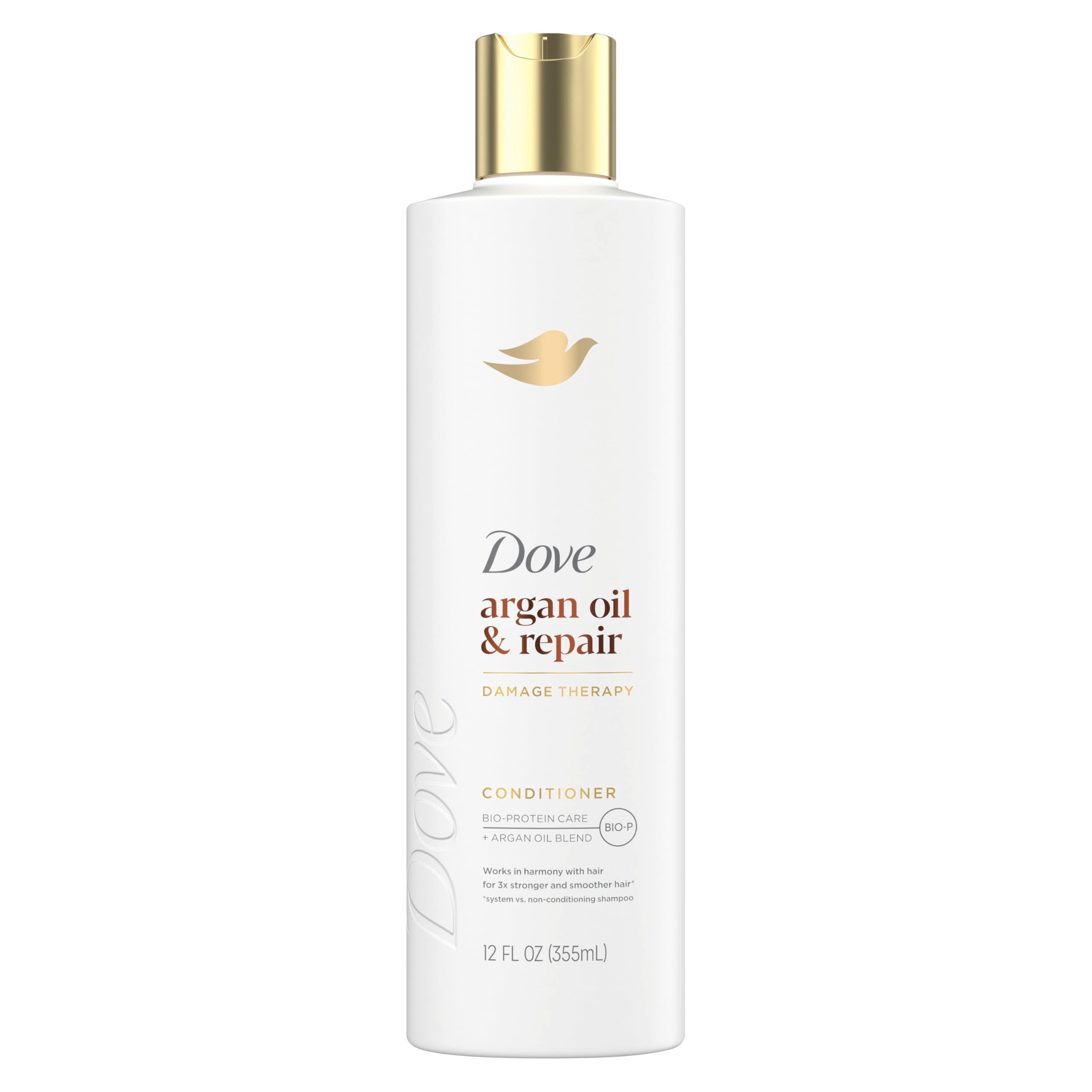 Dove Conditioner Argan Oil & Repair for Fine Hair with Bio-Protein Care Technology and Argan Oil Blend 12 Fl Oz