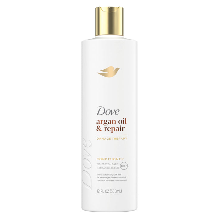 Dove Conditioner Argan Oil & Repair for Fine Hair with Bio-Protein Care Technology and Argan Oil Blend 12 Fl Oz