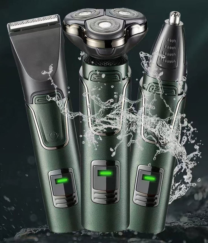 HPLRZXI Rechargeable Cordless 4D Electric Shaver, Mens Electric Shaver Wet Dry IPX7 Waterproof with Nose Trimmer Sideburns Trimmer.