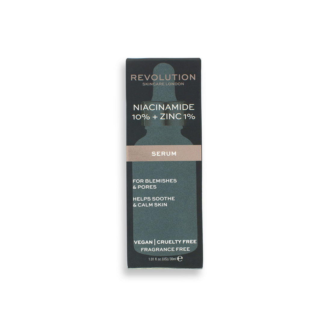 Makeup Revolution Skincare Blemish and Pore Refining Serum - 10% Niacinamide + 1% Zinc, 30ml (acne, oily skin, large pores, blemishes)