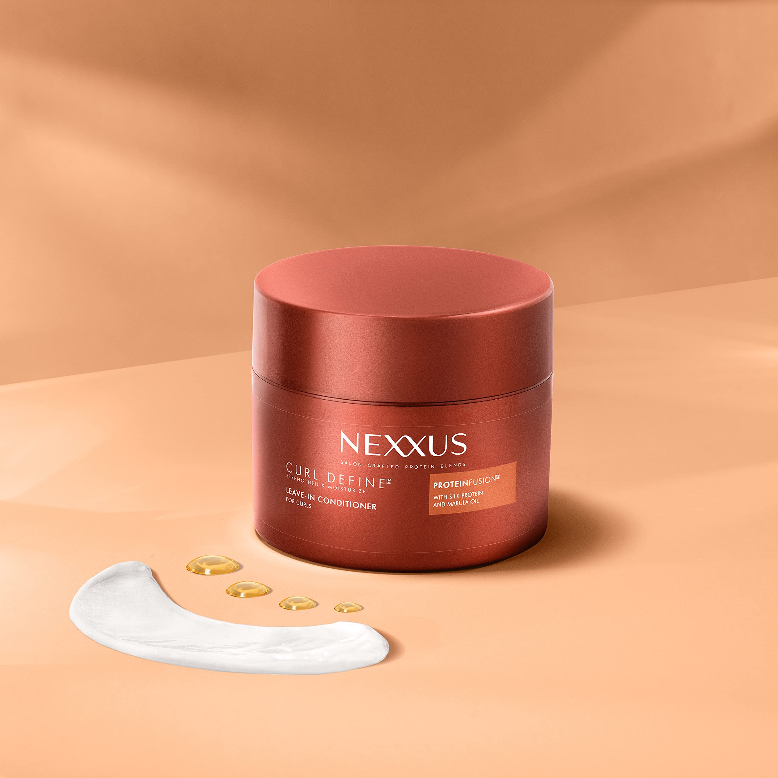 Nexxus Curl Define Leave-in Conditioner for Curly Hair with ProteinFusion Curl Conditioner for Moisturizing Curls 8 oz