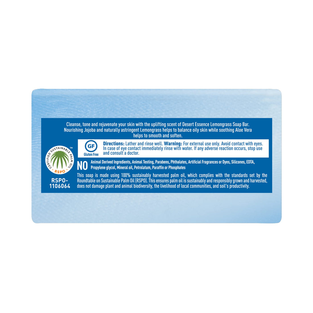 Desert Essence Bar Soap, Lemongrass, 5 Ounce