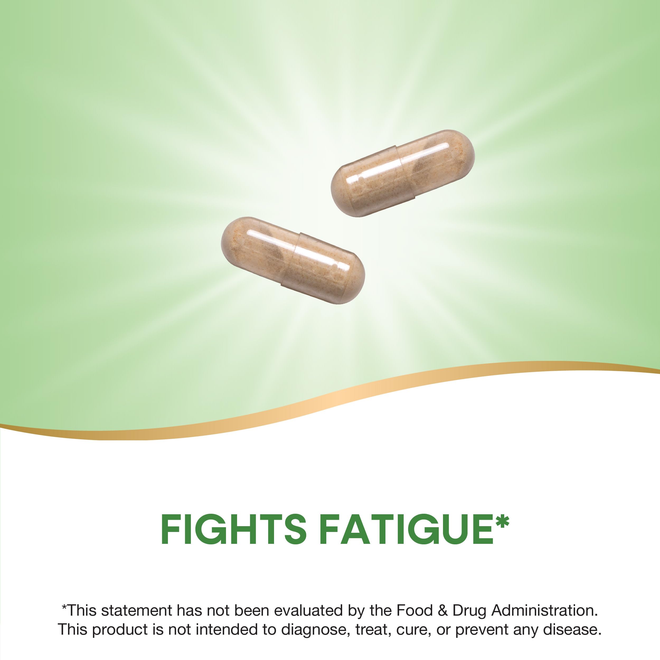 Nature's Way Asian Ginseng, Fights Fatigue*, 1,120mg Per 2-capsule Serving, Non-GMO Project Verified, Vegan, 50 Capsules (Packaging May Vary)