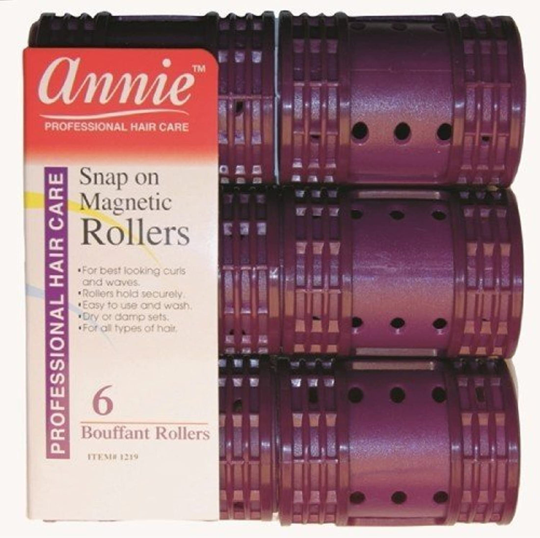 Annie Snap on Magnetic Rollers 6 pack X-Jumbo #1219