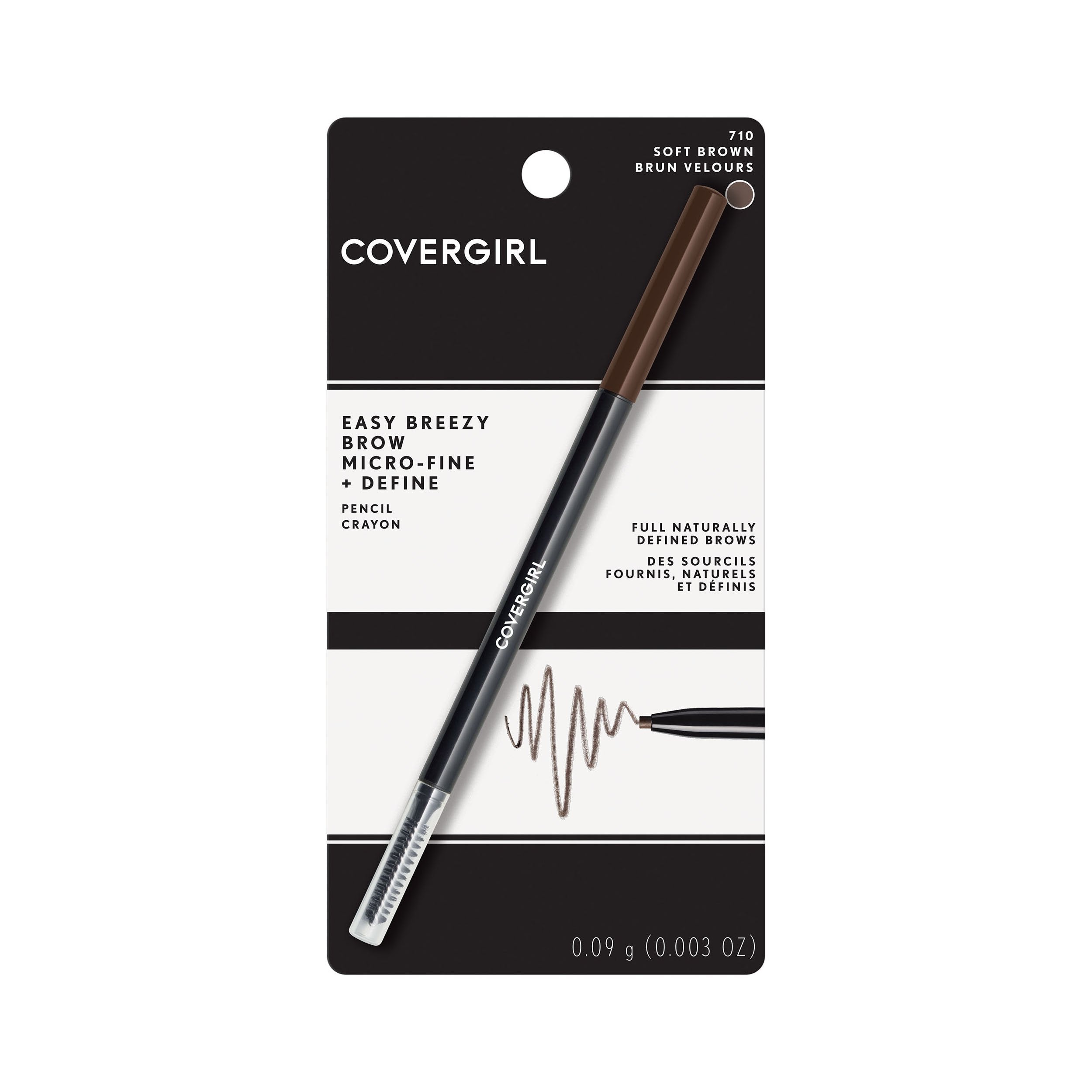 Covergirl Easy Breezy Brow Micro-Fine + Define Pencil, Soft Brown, 0.03 Pound