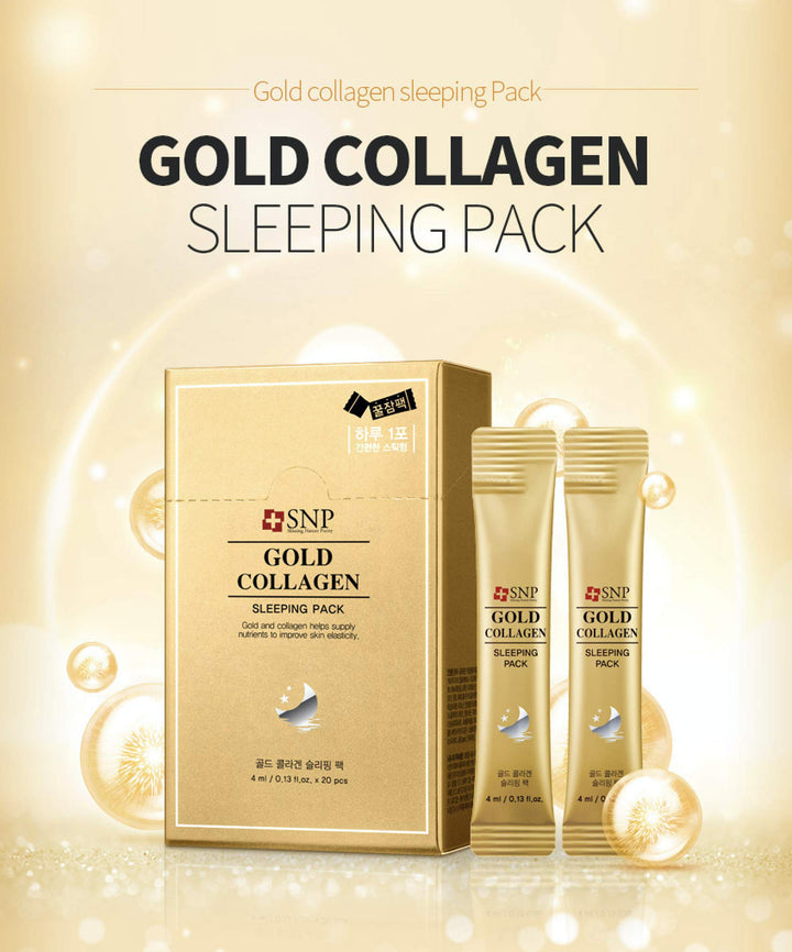 SNP Gold Collagen Sleeping Pack 20x4ml/0.13oz
