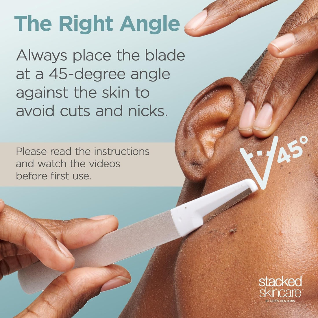 StackedSkincare Facial Smooth, Radiant Skin Exfoliating Dermaplaning Tool