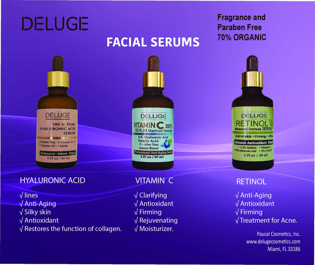 DELUGE - 100% PURE HYALURONIC ACID SERUM with Vitamin.