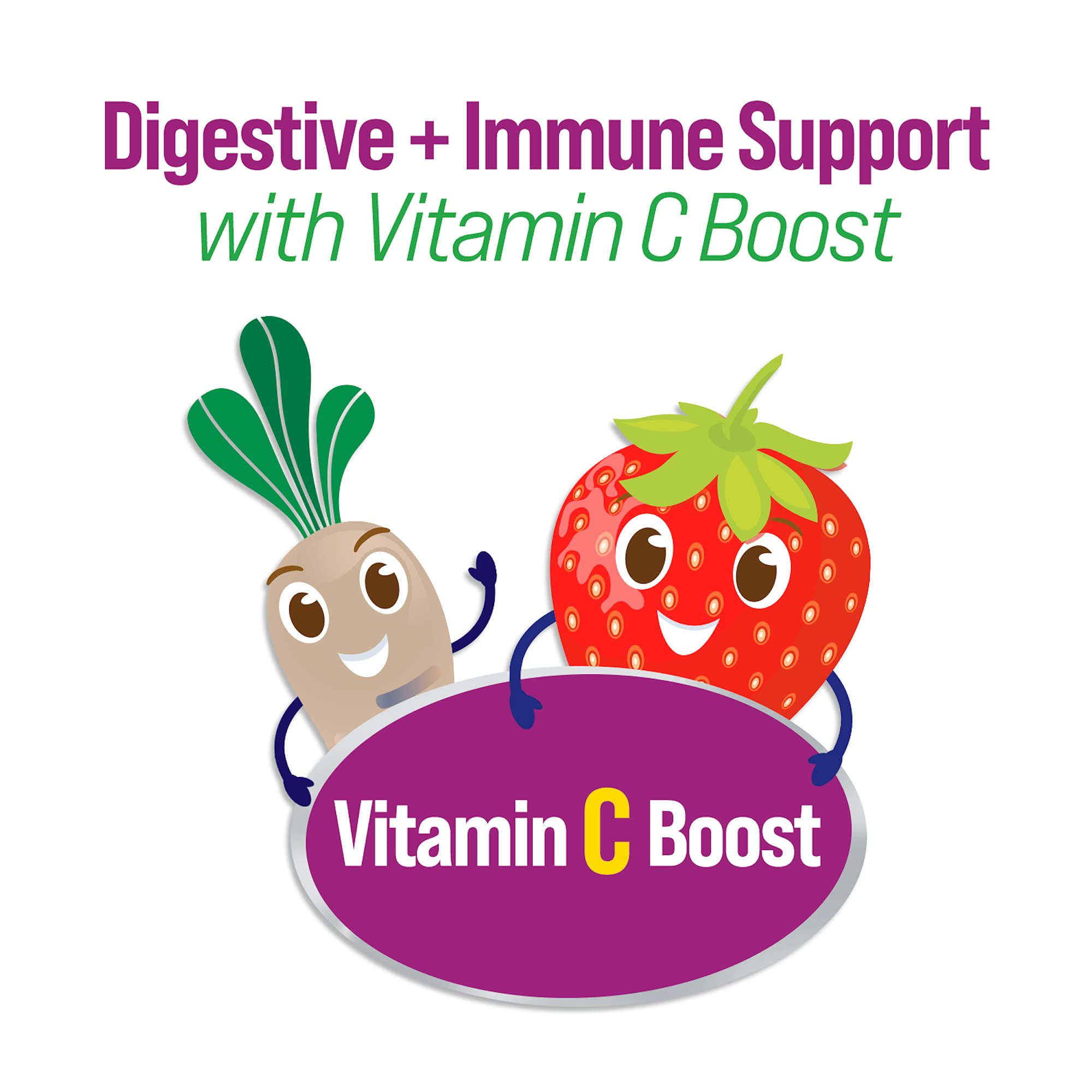 Culturelle Daily Probiotic for Kids + Veggie Fiber Gummies (Ages 3+) 30 Count Berry Flavor - Probiotics for Digestive Health & Immune Support Plus Vitamin C Kids Boost