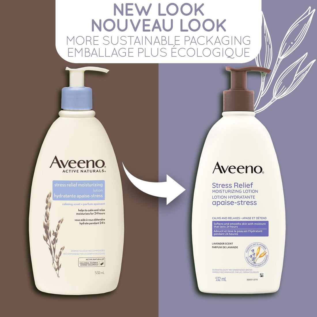 Aveeno Body Moisture Stress Relief Moisturizing Lotion, 18 Ounce