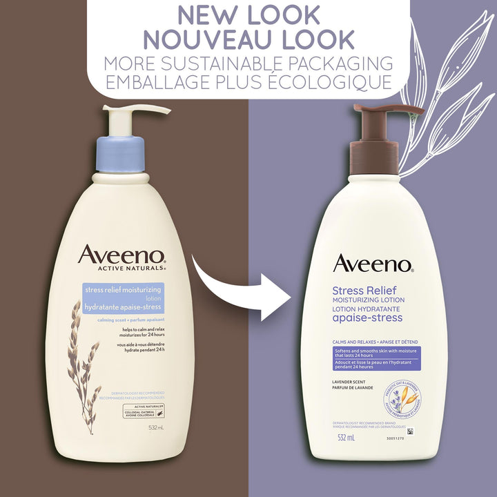 Aveeno Body Moisture Stress Relief Moisturizing Lotion, 18 Ounce
