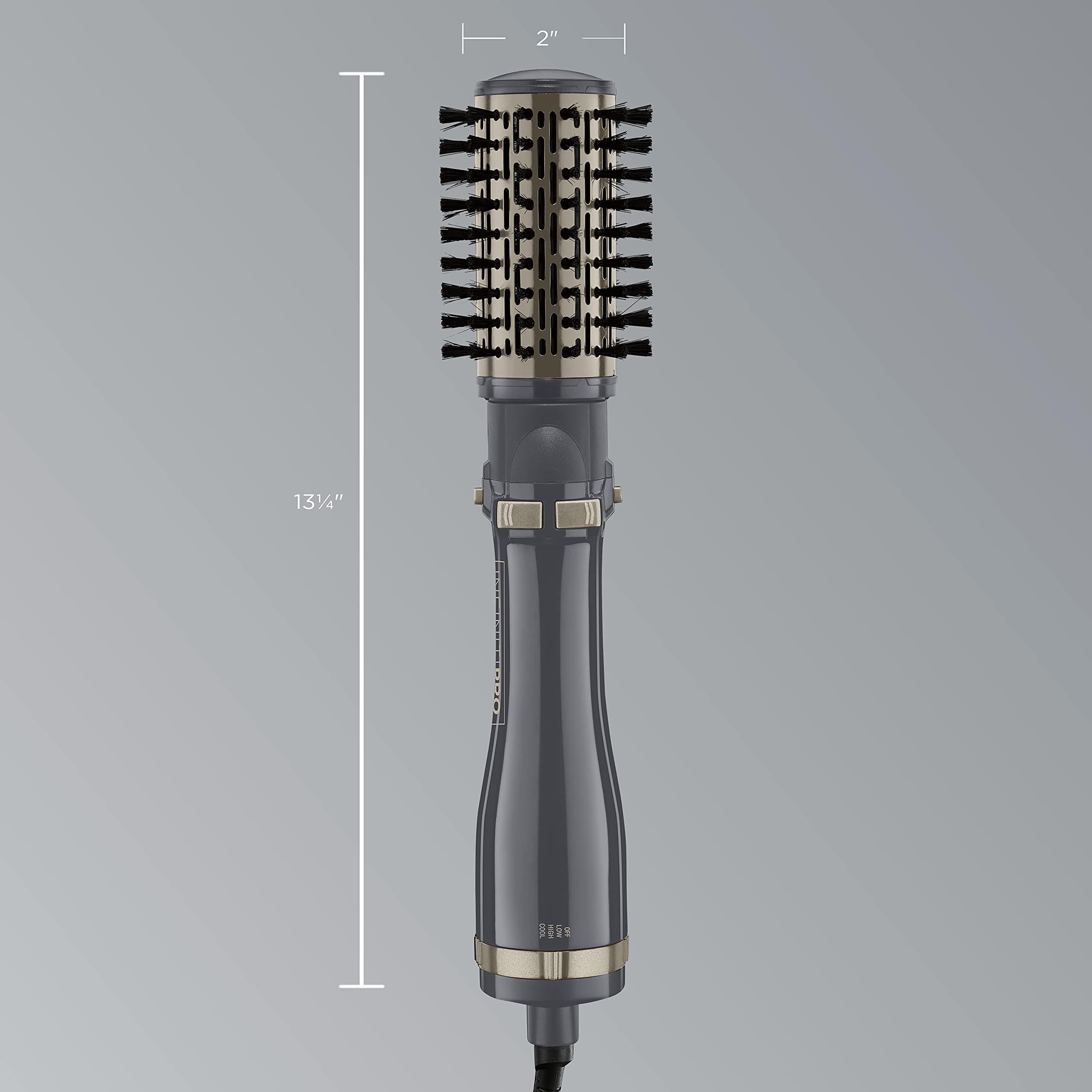 Infiniti Pro by Conair Spin Air Rotating Styler / Hot Air Brush; 2-inch AND 1 1/2-inch; Black