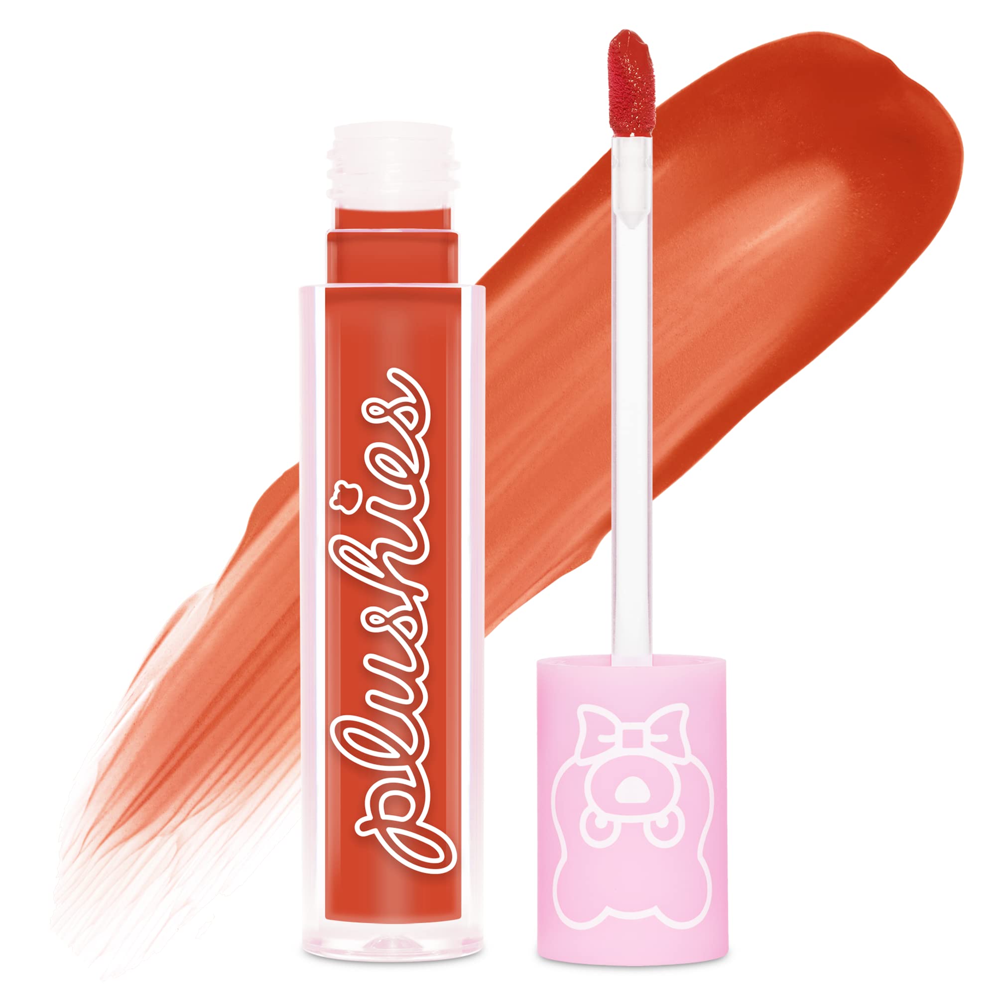 Lime Crime Plushies Soft Matte Lipstick, Pumpkin Latte (Brick Red) - Blackberry Candy Scent - Plush, Long Lasting & High Comfort for All-Day Wear - Talc-Free & Paraben-Free