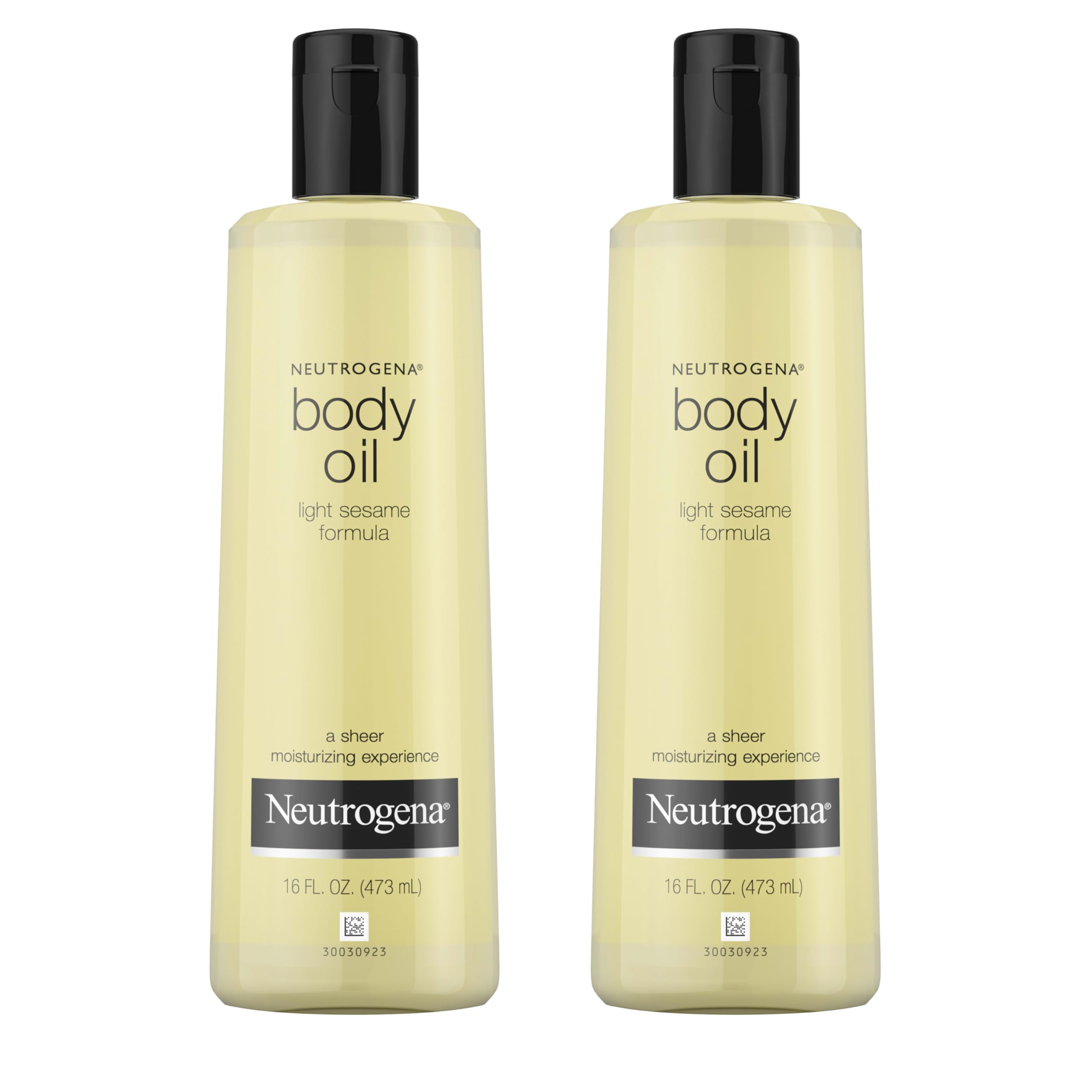 Neutrogena Body Oil Light Sesame Formula, Dry Skin Moisturizer & Hydrating Body Massage Oil for Radiant & Healthy Looking Glow, Nourishing Oil for Sheer Moisture, 16 fl. oz, 2 Pack