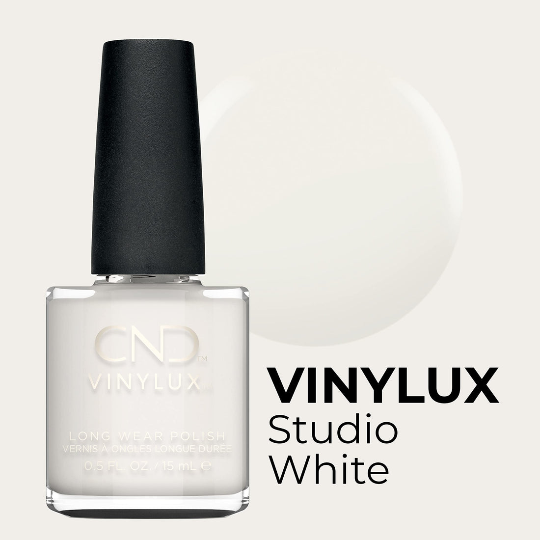 Creative Nail Creative Nail Design Vinylux Nail Lacquer, Studio White, 0.5 Fluid Ounce