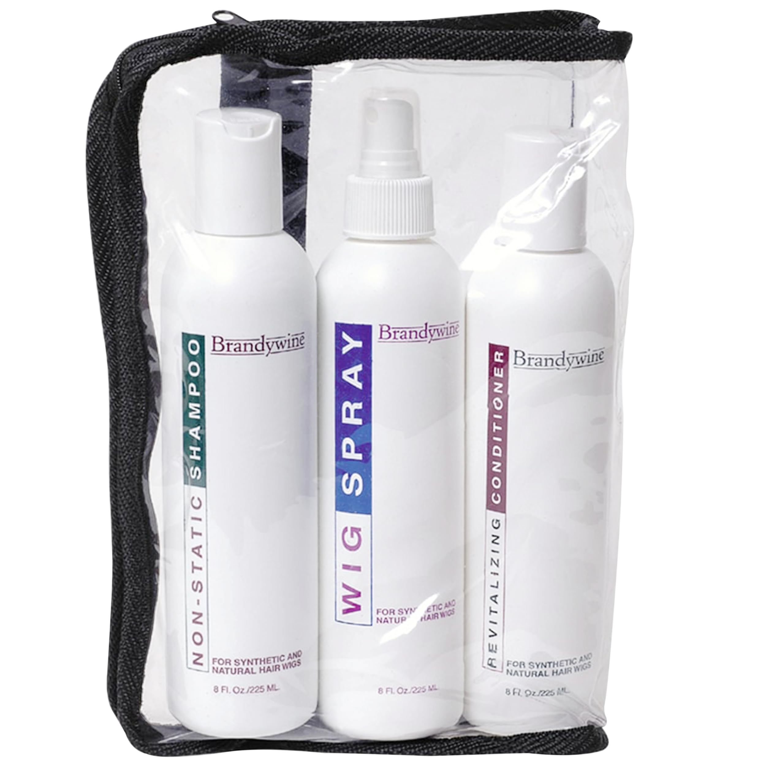 Brandywine Maintenance Kit, Non Static Shampoo, Revitalizing Conditioner & Wig Spray 8 Oz. Each