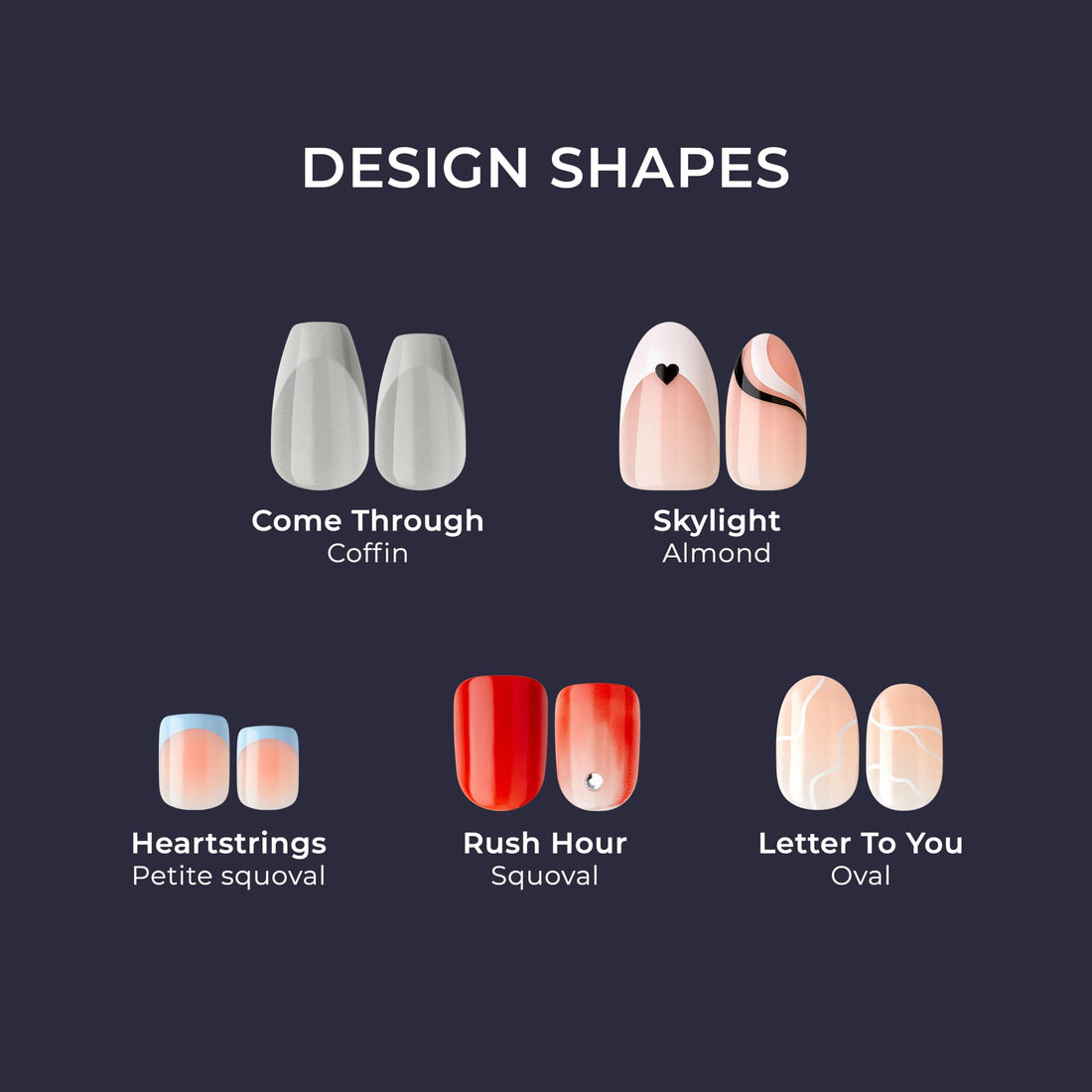 KISS imPRESS No Glue Mani Press On Nails, Design, 'Adore You', Red, Short Size, Squoval Shape, Includes 30 Nails, Prep Pad, Instructions Sheet, 1 Manicure Stick, 1 Mini File
