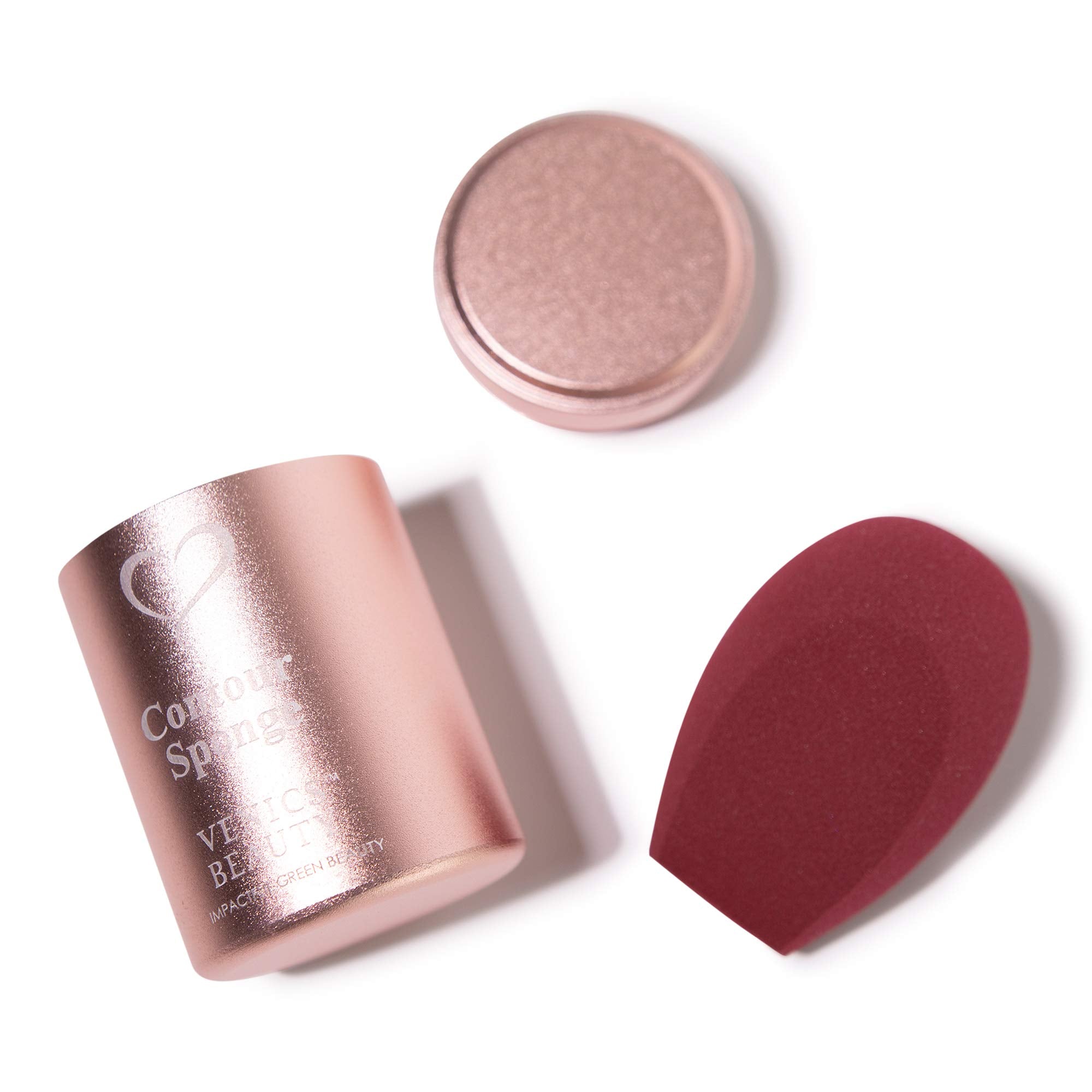 VENICS Beauty Sponge with Luxury Travel Case | Contour Sponge | Latex Free | Sponge Holder | Blender Holder | Protective Carrying Case