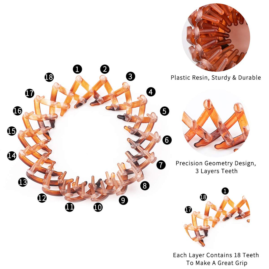 Bird Nest Magic Hair Clip, TOBATOBA 3 Pcs Lazy Bird's Nest Plate Expandable Bun Maker Curling Ponytail Holder and Hair Accessories for Women and Girls