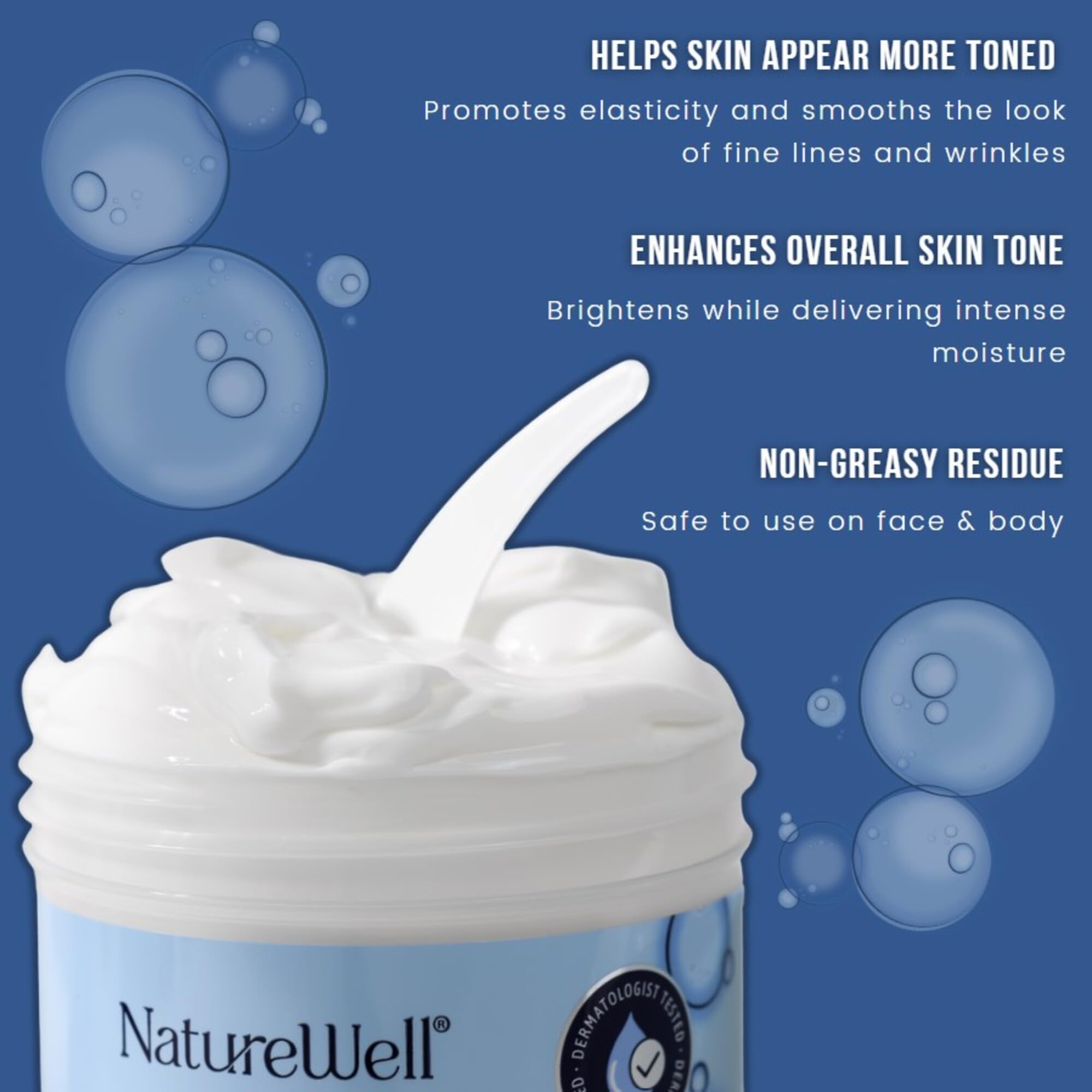 NATURE WELL Clinical Retinol Advanced Moisture Cream for Face, Body, & Hands, Anti Aging, Targets Discoloration, Wrinkles, Sun Damage, Crepey, & Sagging Skin, 16 Oz