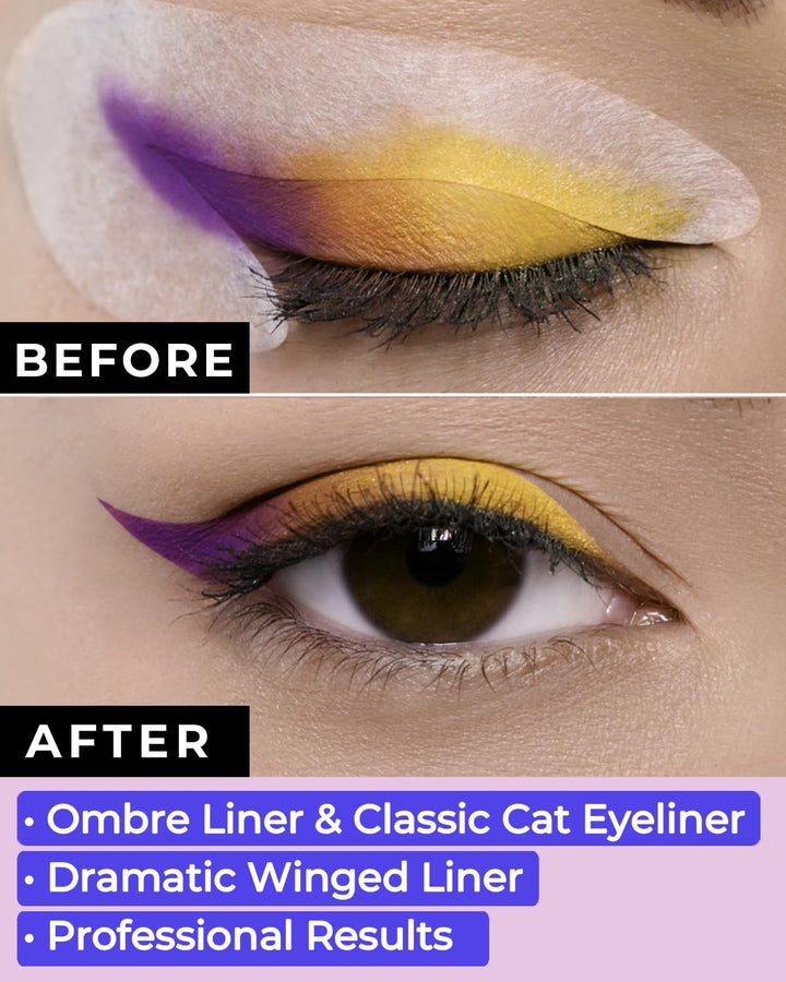 Eyeliner Stencils | Cat Eyeliner Stencil | Perfect Winged Tip Look | Created by Celebrity Makeup Artist | Reusable, Easy to Clean & Flexible | Made in USA | Cruelty Free & Vegan | Starter - 1 pk