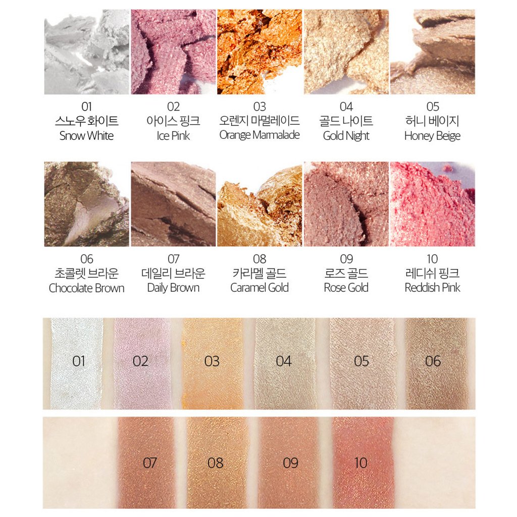 [KARADIUM] Shining Pearl Smudging Eye Shadow Stick 1.4g 10 Colors/Daily Eye Makeup (#2 Ice pink) by KARADIUM