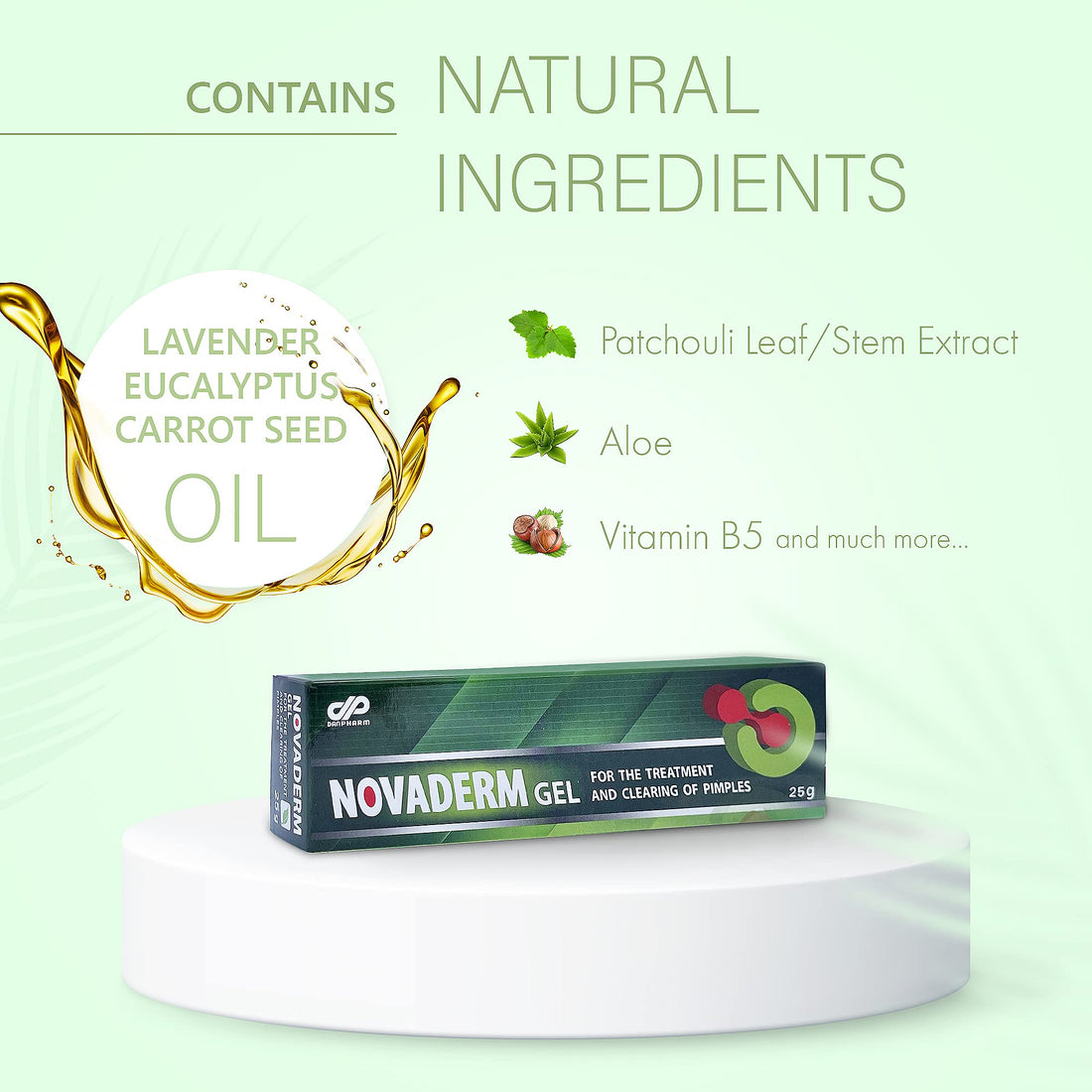 DAN Pharm NovaDerm Gel for the treatment and clearing.
