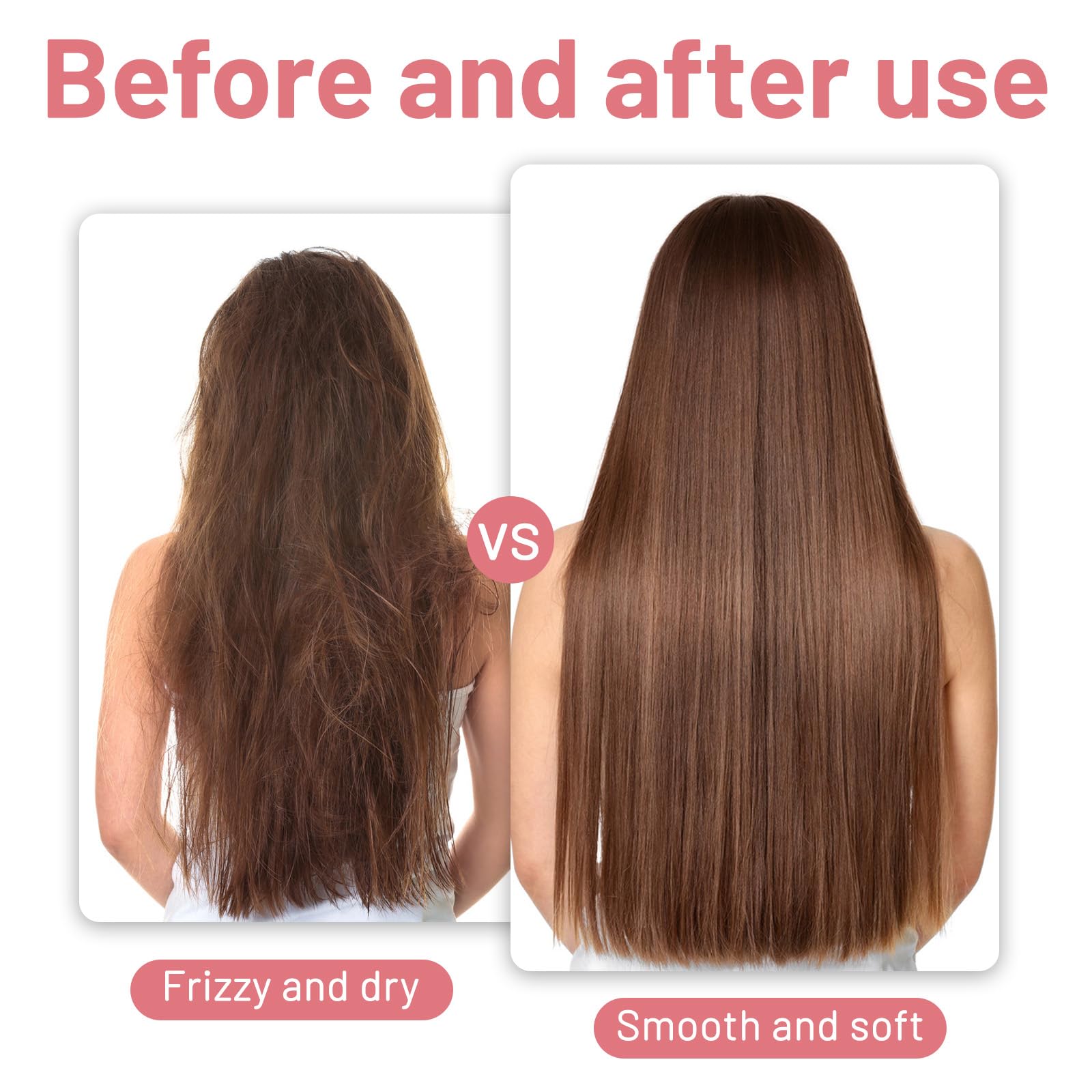 Strawberry & Milk Shampoo & Conditioner Set - Natural Extracts for All Hair Types - Strengthen Hair Roots, Reduce Split Ends & Breakage - 8.38 Fl Oz (248ml) Each - Long-Lasting Fragrance