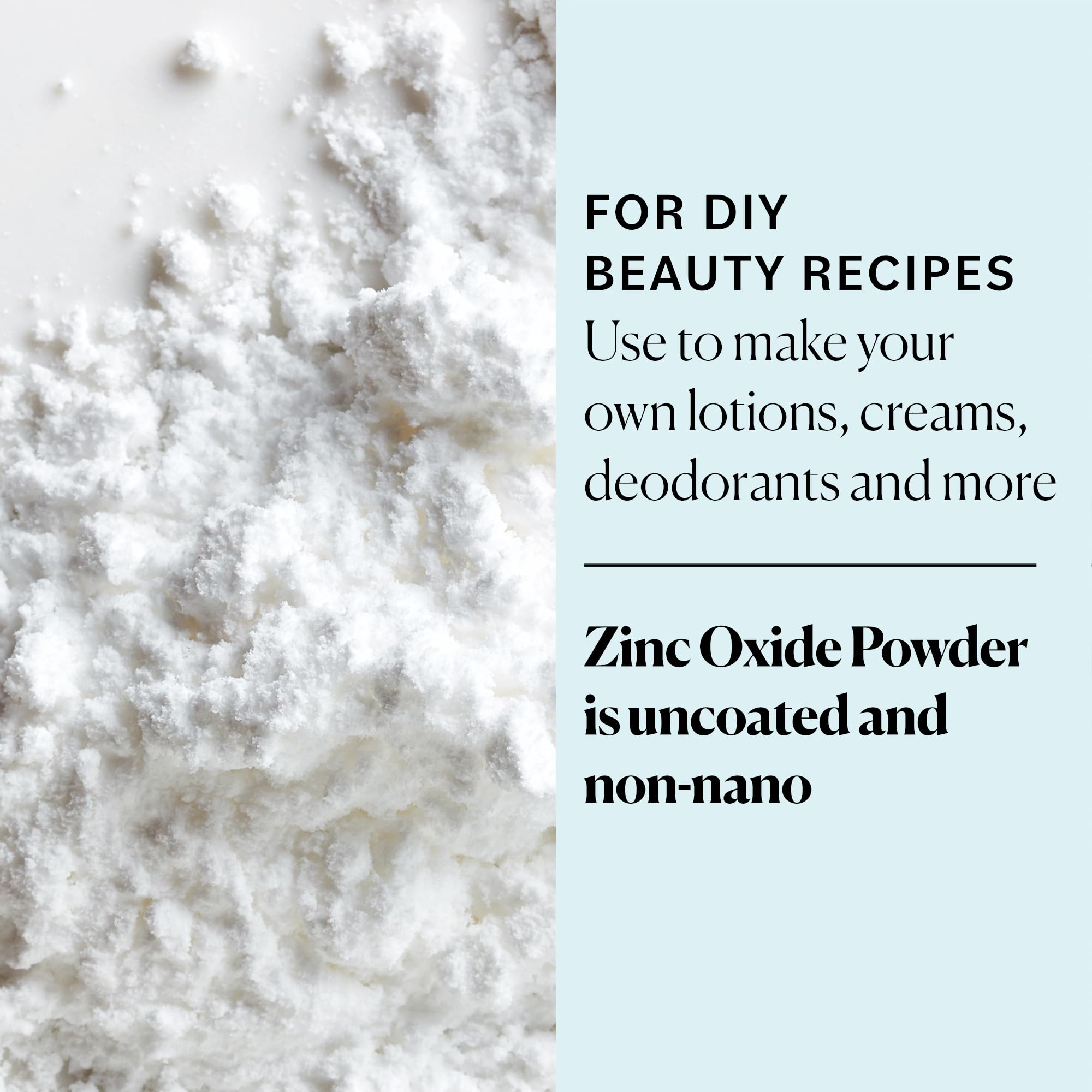 Sky Organics - Zinc Oxide Powder, 16 oz - Non-Nano & Uncoated - Make Your Own Lotion, Deodorant, Cream, Soap - DIY Essentials - Resealable Bag - Natural, Vegan & Cruelty Free - Beauty & Personal Care