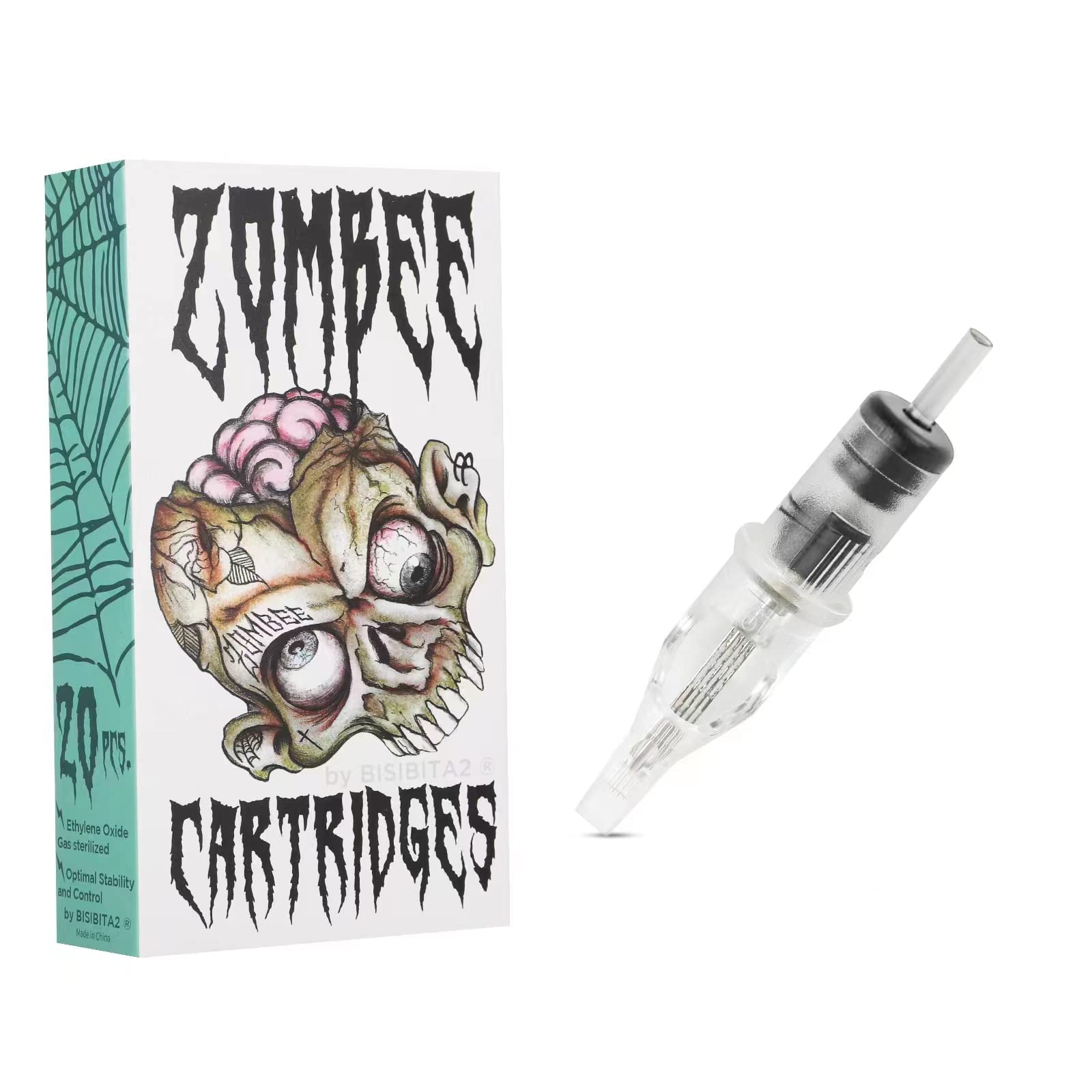 Zombee Disposable Tattoo Needle Silicon Cartridge 20Pcs (1207CM)