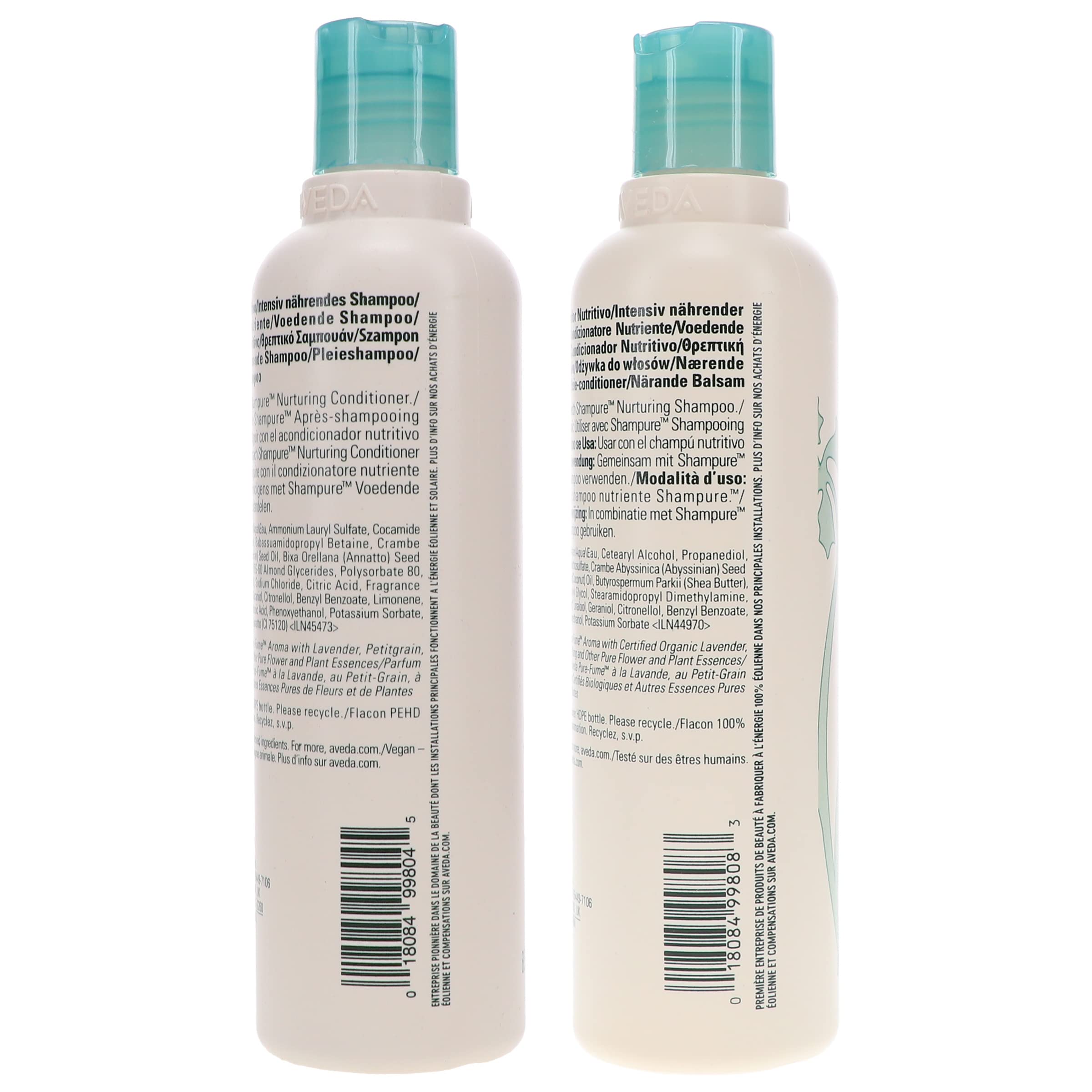 Aveda Shampure Nurturing Shampoo & Conditioner Duo | Daily Shampoo & Conditioner for Normal, Fine to Medium Hair | Silicone Free, 8.5 Fl Oz (Pack of 2)