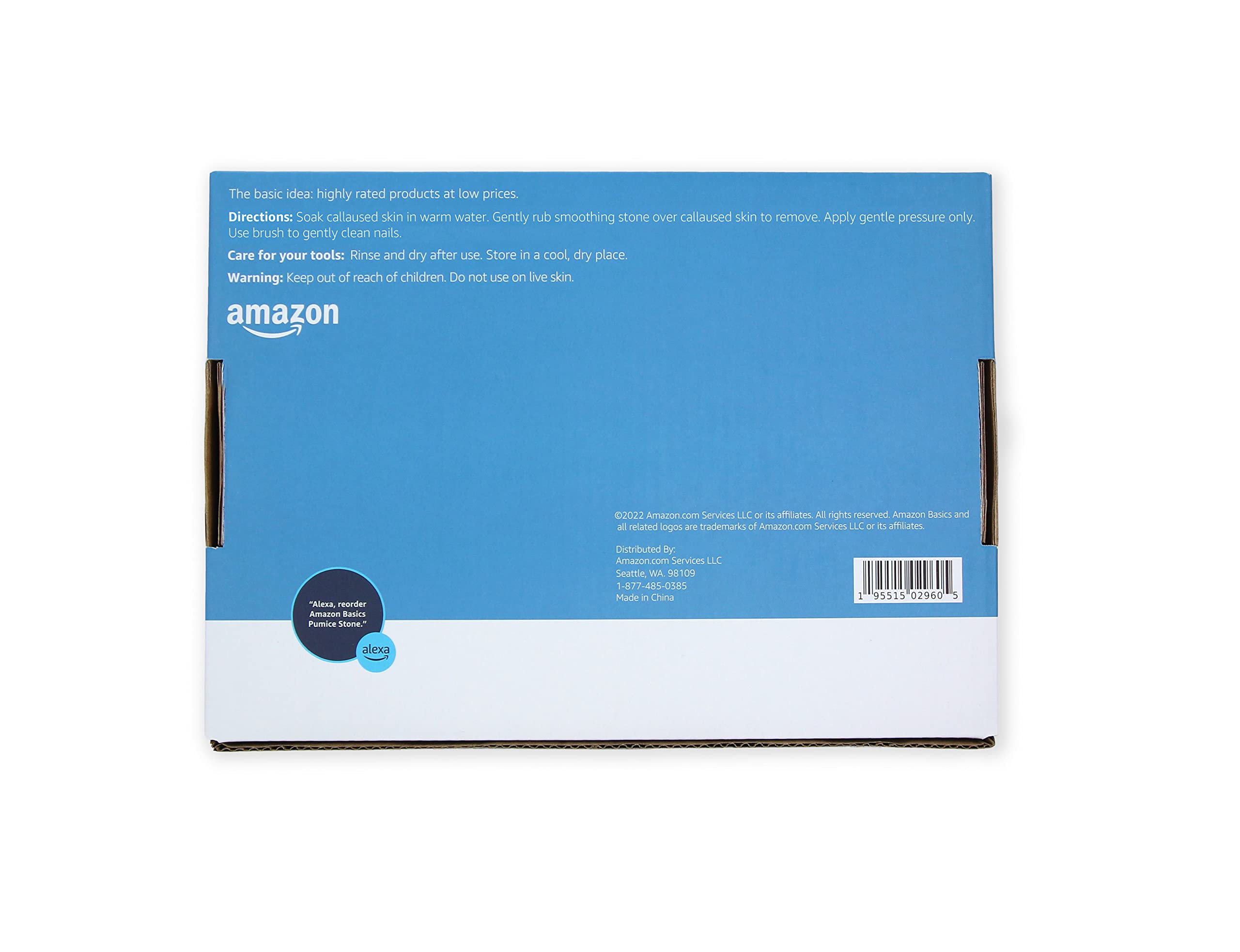 Amazon Basics Smoothing Stone with Handle, 10 Count, blue/white